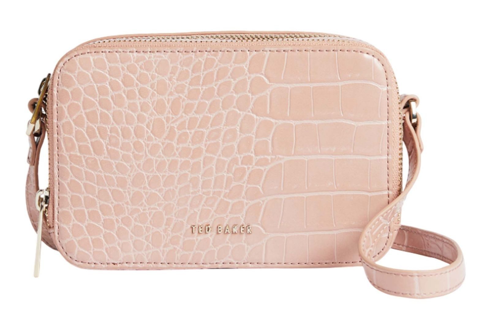 Ted Baker Umhängetasche Stina Double Zip Croc Effect Mini Camera Bag