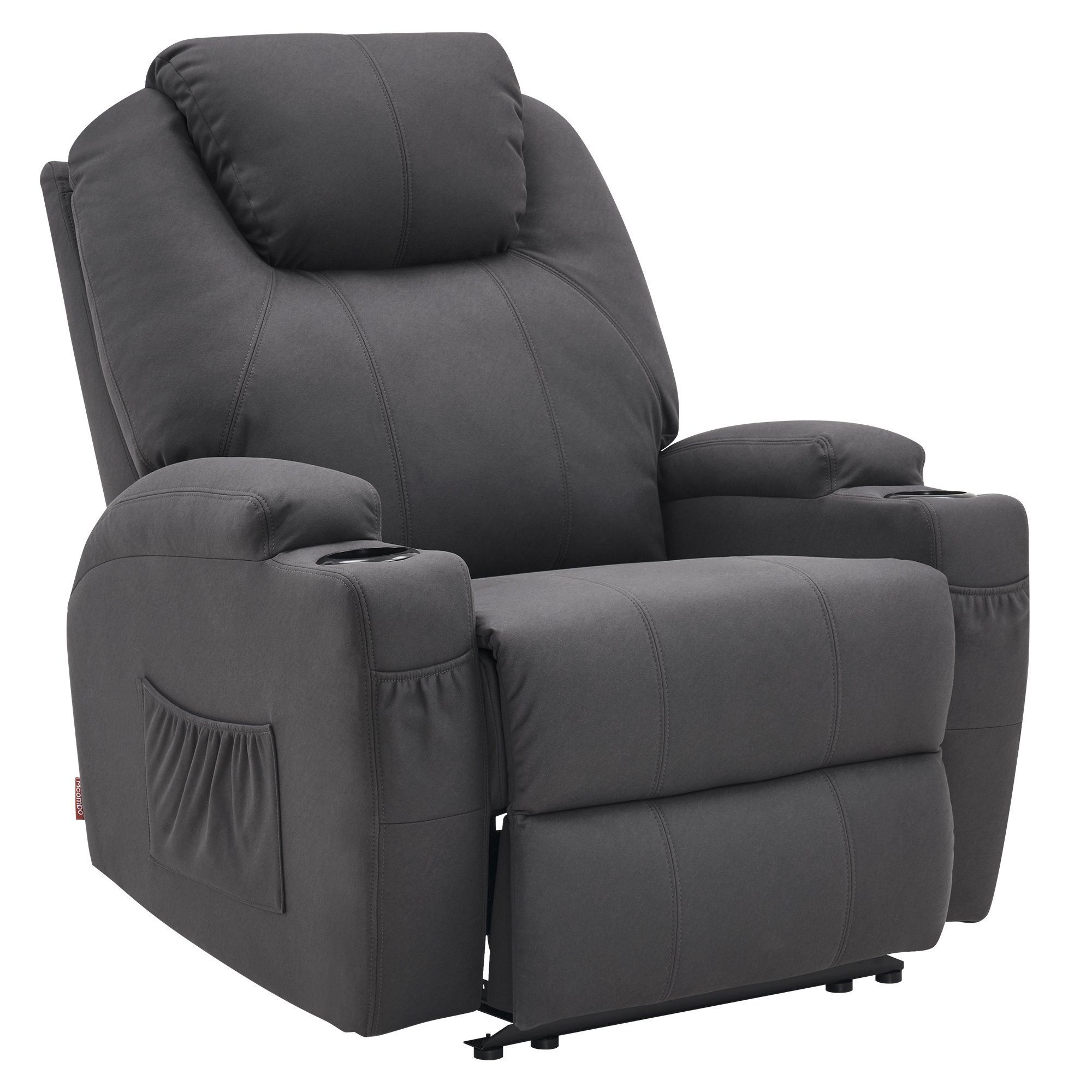 MCombo Relaxsessel MCombo Elektrisch Relaxsessel Massagesessel Крісла 7061, mit Liegefunktion, mit Vibration Heizung, Kunstleder, 92 x 92 x 109 cm