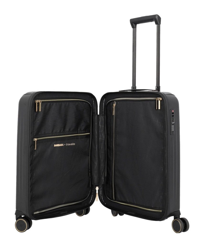 travelite Hartschalen-Trolley BARBARA NOVELTY Reisekoffer Hartschale, 4 Rollen, Volumenerweiterung – stilvolles Reisegepäck