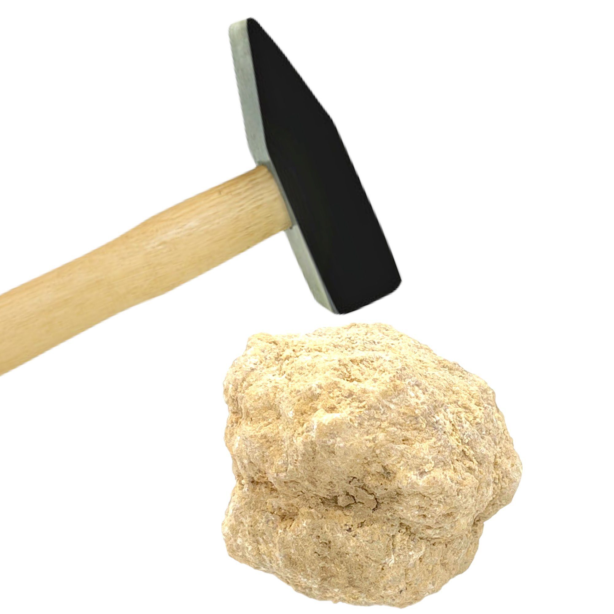 Steinfixx® Experimentierkasten Quarz Geoden Set zum selber aufbrechen I geschlossen I 3-4 cm, (Packung, 3 Stück-tlg., Geoden mit Säckchen), naturbelassen Break your own
