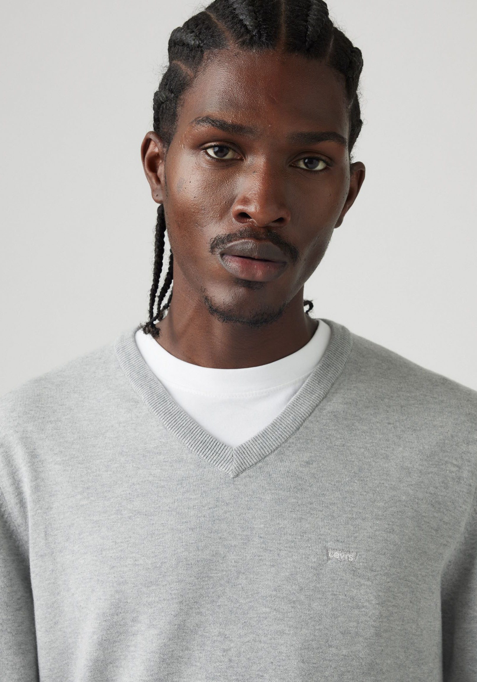 Levi's® Strickpullover LW V NECK mit V-Ausschnitt
