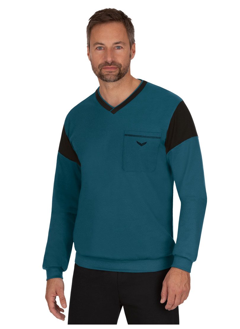 Trigema Schlafanzug TRIGEMA Modisches Schlafanzugoberteil mit Brusttasche ( günstig online kaufen