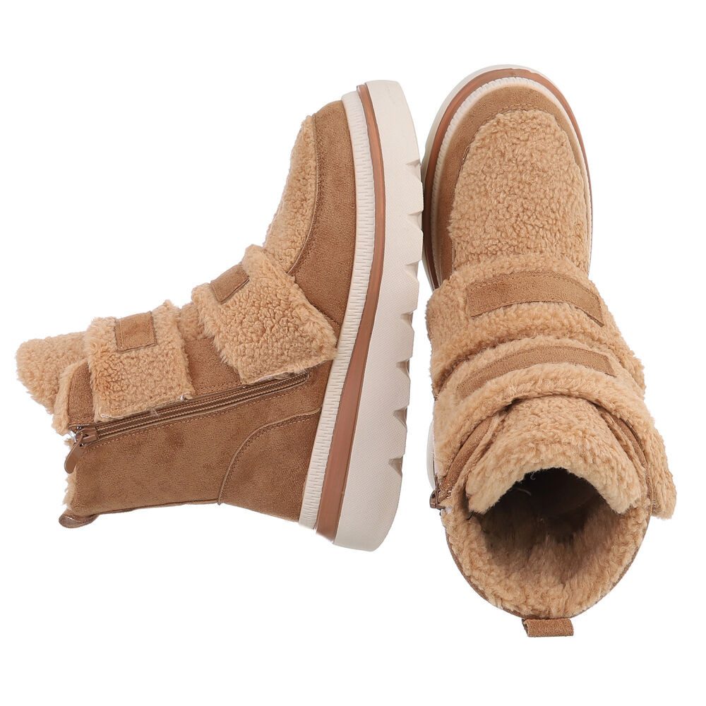 Ital-Design Sportliche Stiefelette mit Klettverschluss für Freizeit Plateau günstig online kaufen