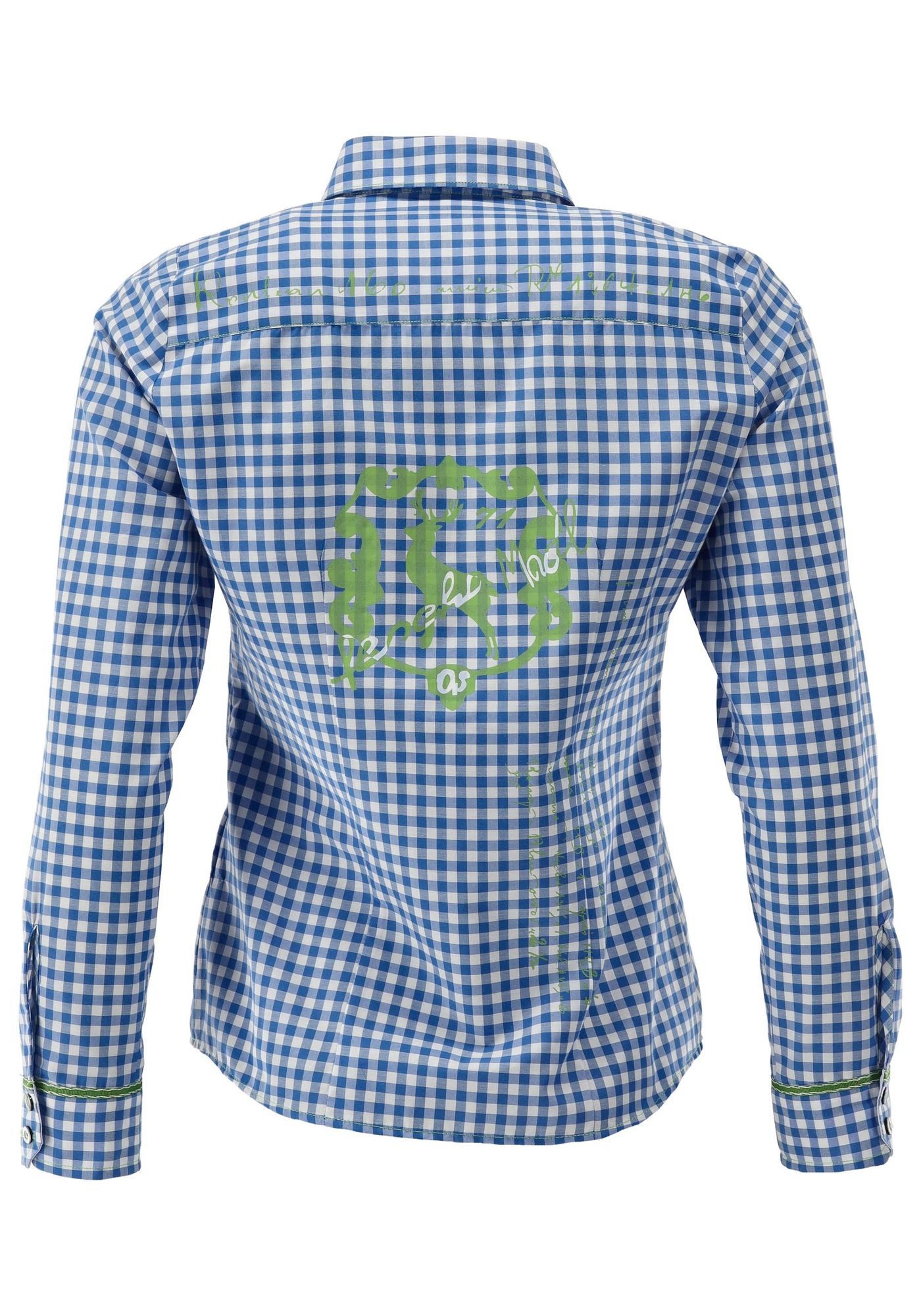 OS Trachten Trachtenbluse Sonitu Langarmbluse mit Motivdruck auf Vorder- un günstig online kaufen