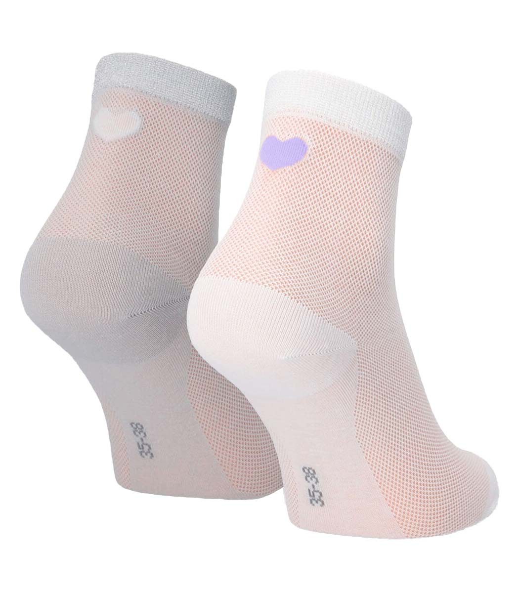 Tamaris Basicsocken mit Herzchen (Spar-Pack, 2-Paar, 2 Paare) aus hautfreundlicher BIO Baumwolle