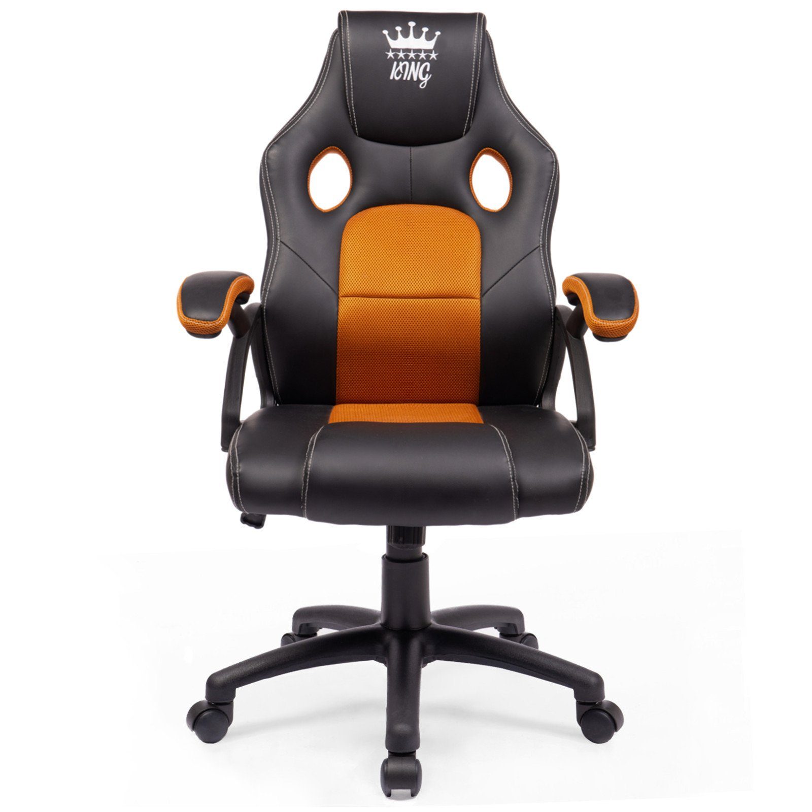 Midori Gaming Chair (1 Stück), Racing Bürostuhl Chefsessel  Schreibtischstuhl Drehstuhl Schwarz/Orange online kaufen | OTTO