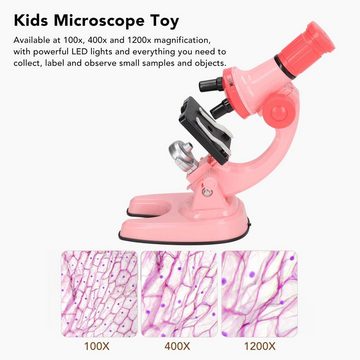 AUKUU Lernspielzeug Lernspielzeug Mikroskopspielzeug, pädagogisches biologisches (Laborwerkzeug (Mikroskop für Kinder, Biologie-Labor für Schulkinder), ideal), als Geschenk, Spielzeug für Kinder