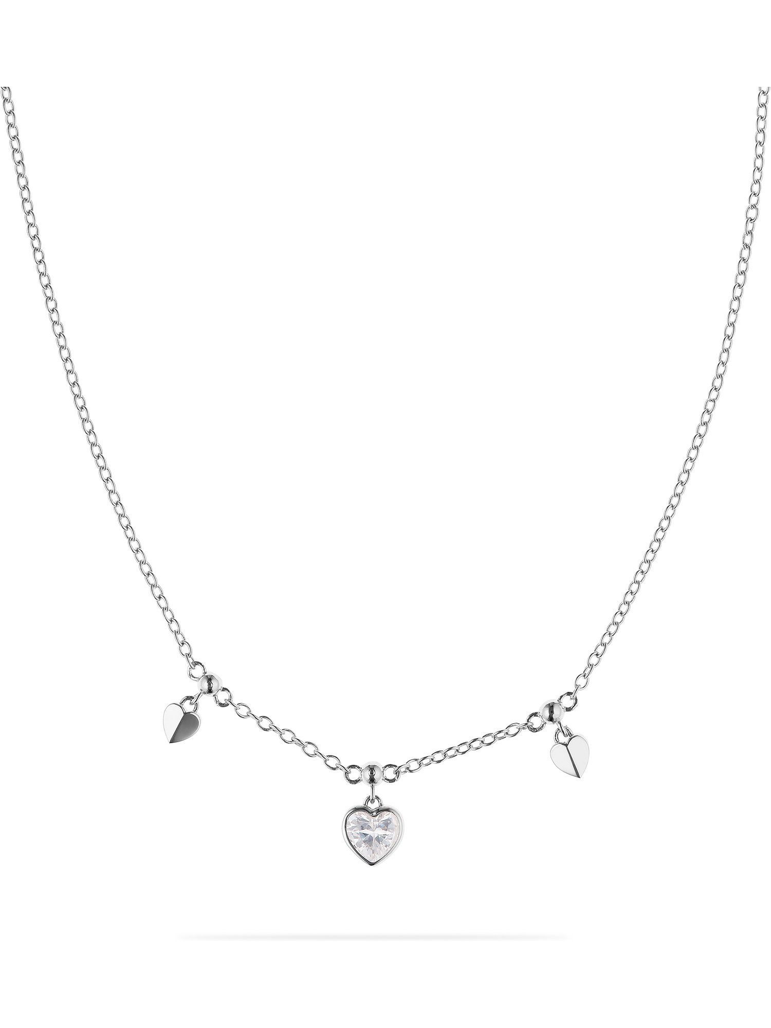 JETTE Silberkette JETTE Damen-Kette 925er Silber Zirkonia Herz, DIAMOND