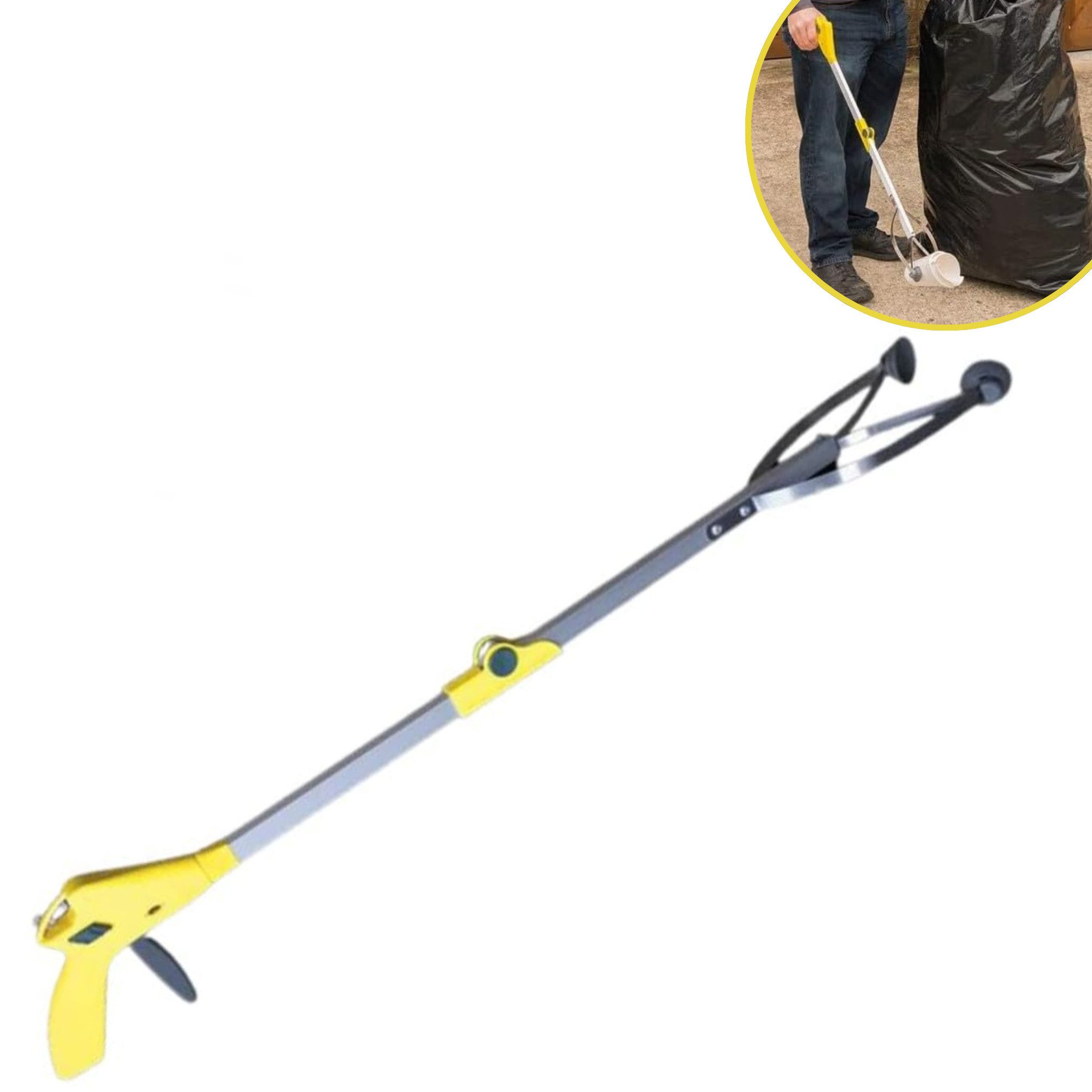 Venteo Greifzange GOPHER PINCE GREIFARM, Spar-Set 1-tlg., 1er oder 2er Pack, klappbar, Metall, Länge 90cm, mit Saugnäpfen