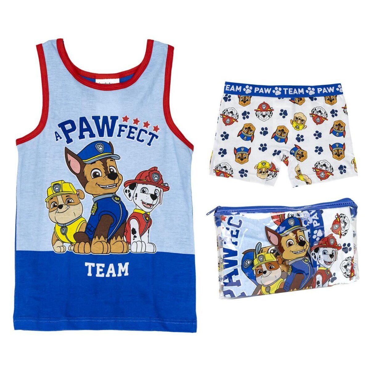 PAW PATROL Pyjama Paw Patrol Schlafanzug Pyjama Set & Nachtwäsche mit Tasche