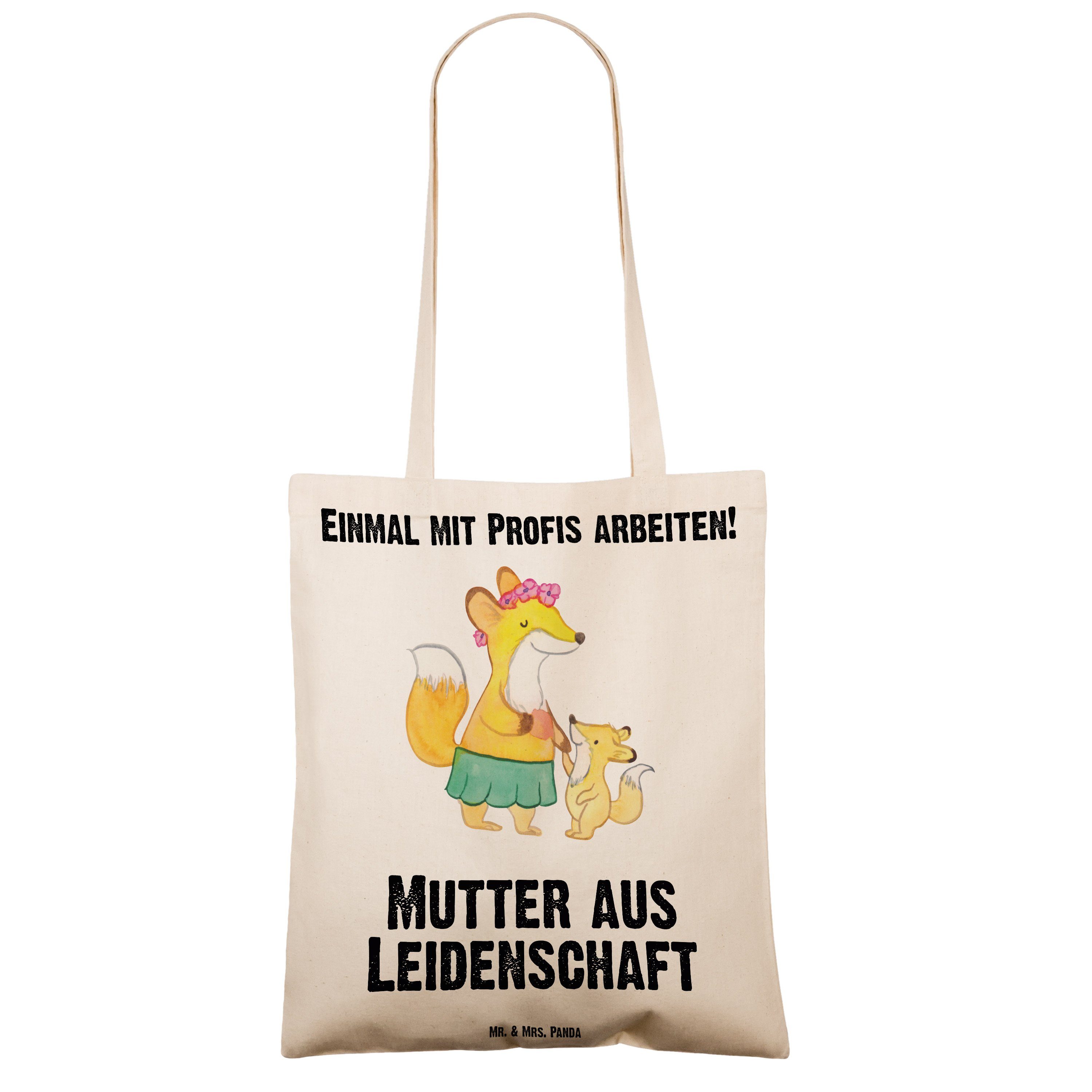 Geschenk, Transparent Mrs. (1-tlg) - Leidenschaft Panda Mutter & aus Beutel Mr. Tragetasche - Mitarbeiter,