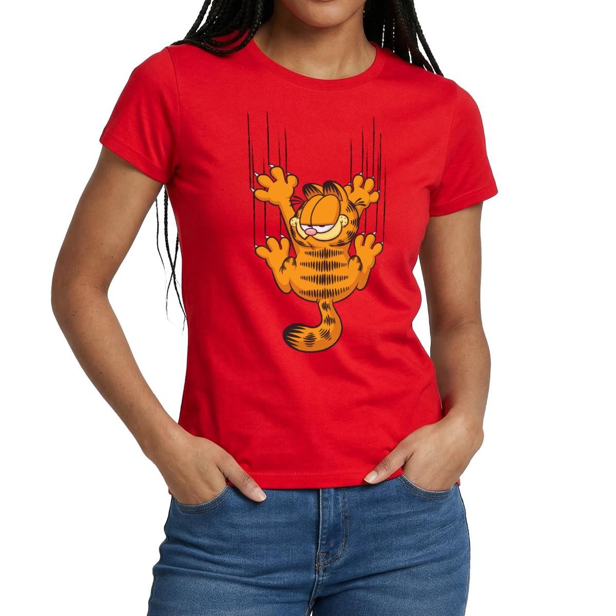 T-Shirt Garfield Kratzer Frauen T-Shirt