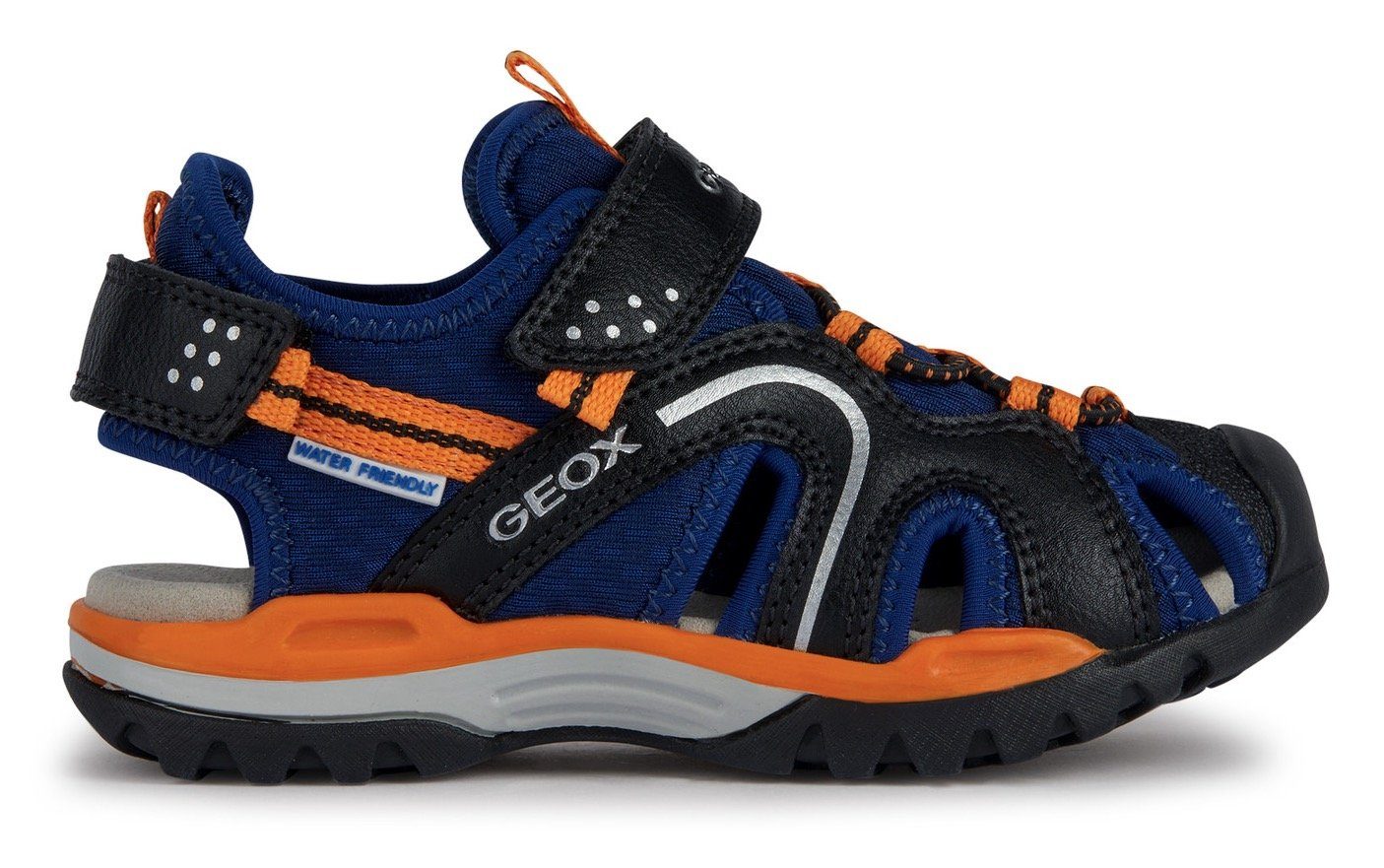 Geox BOY navy-orange mit Zehenpartie BOREALIS geschützter Sandale J