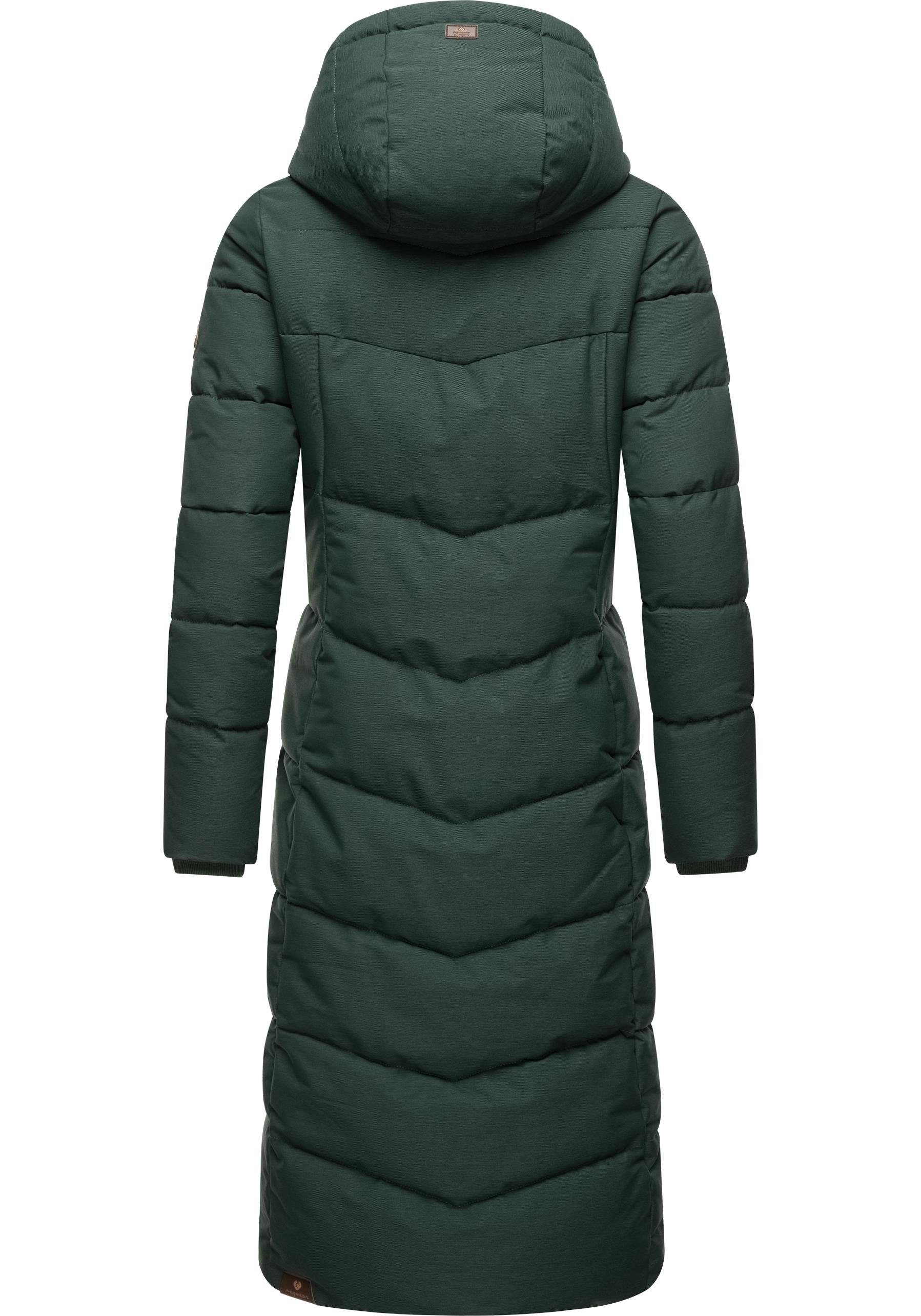 Ragwear Steppmantel Pavla Extralong zeitloser, wasserdichter Damen Wintermantel – Bild 3 von 4