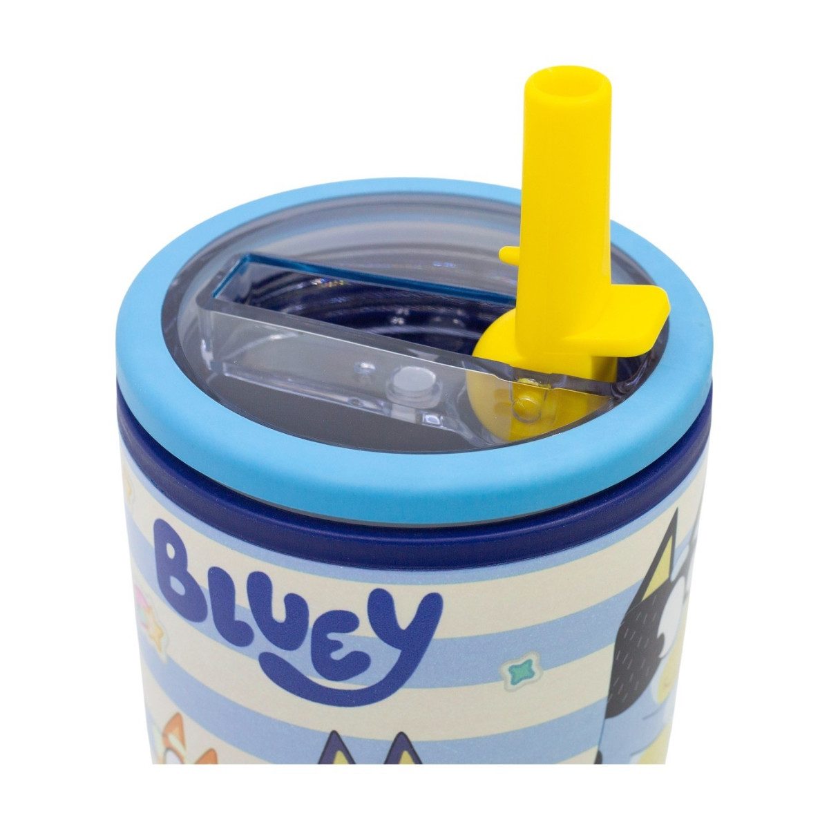 Bluey Thermobecher 640 ml Edelstahl doppelwandiger Trinkbecher mit Trinkhalm, 1-tlg., Edelstahl – Bild 4 von 5