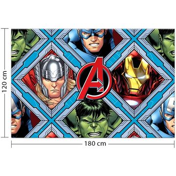 Metamorph Tischdecke Mighty Avengers Party Tischdecke, Partydeko für Deine Superhelden-Mottoparty zum Geburtstag!