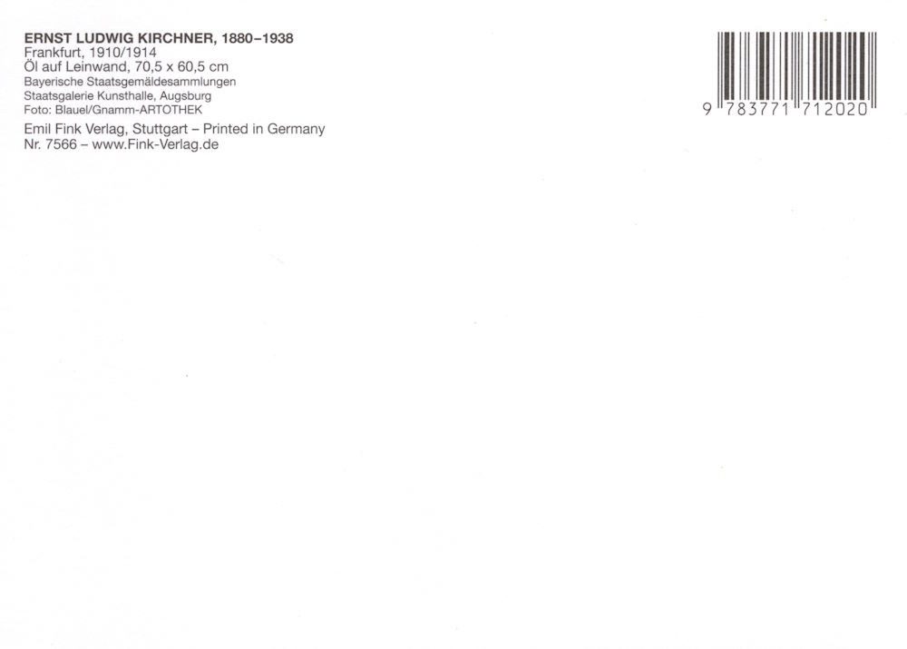 Thumbnail - Postkarte Kunstkarte Ernst Ludwig Kirchner "Frankfurt"