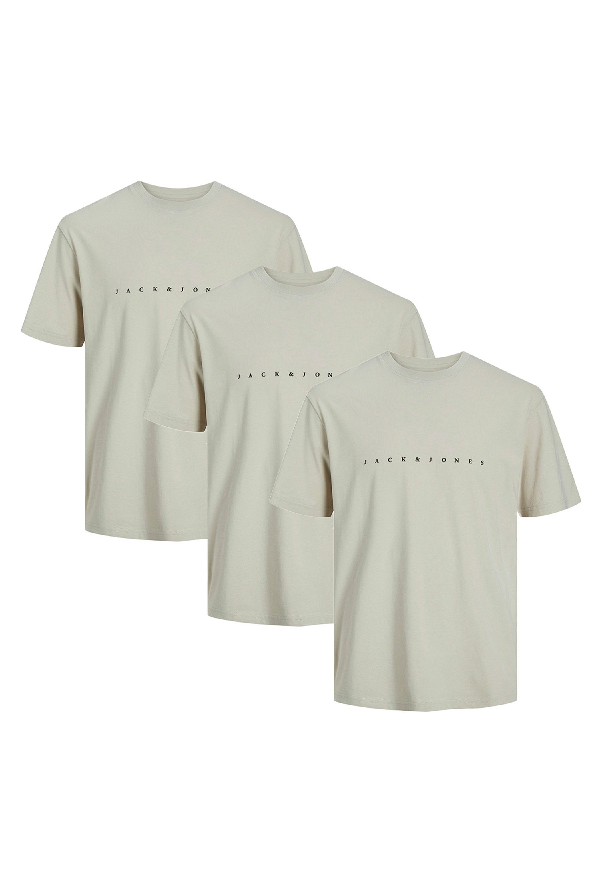 Jack & Jones T-Shirt 3er Pack Star JJ (Spar-Set, 3-tlg) T-Shirt - Baumwolle günstig online kaufen