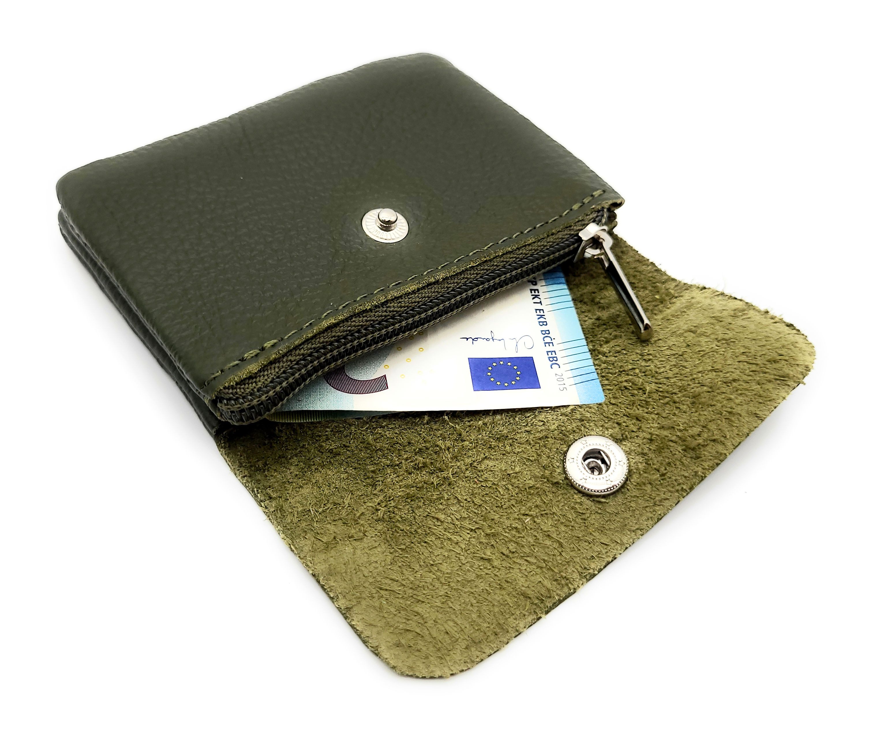 Lemasi Mini Geldbörse kleines echt Leder Portemonnaie, pures Leder, Made in Italy, Die minimalistische Börse, ideal für Urlaub und Alltag