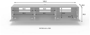 JUST by Spectral Lowboard Just Racks, JRL 1650T, Breite 165 cm, wahlweise mit Basis - oder TV-Paket