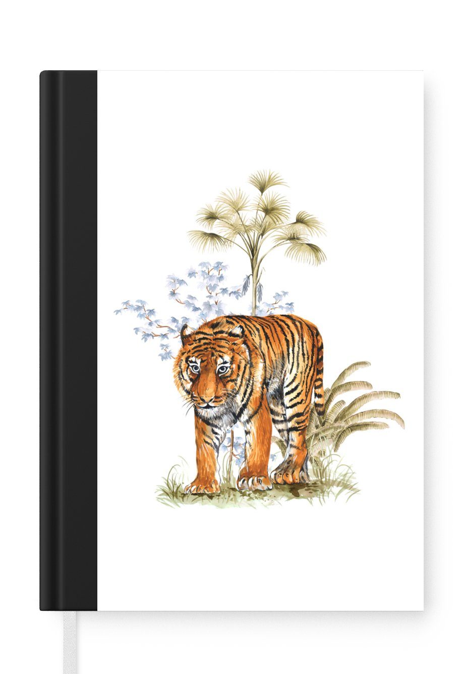 MuchoWow Notizbuch Tiger - Pflanze - Bild, Journal, Merkzettel, Tagebuch, Notizheft, A5, 98 Seiten, Haushaltsbuch | Notizbücher