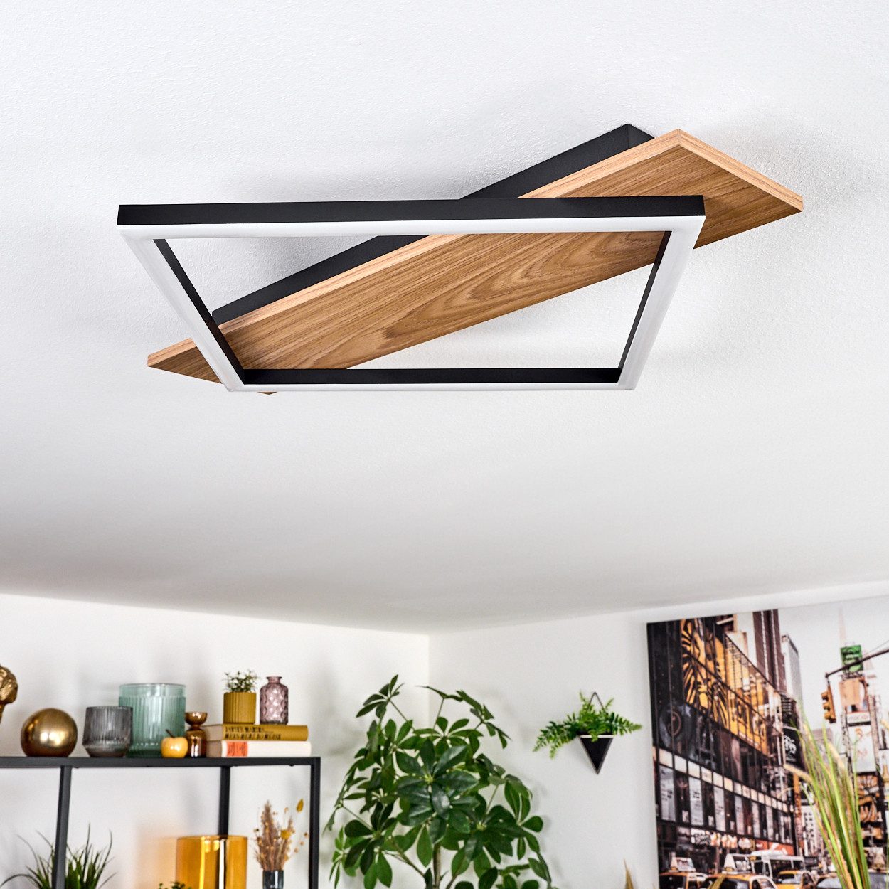 hofstein Deckenleuchte Deckenlampe aus Metall/Kunststoff in günstig online kaufen