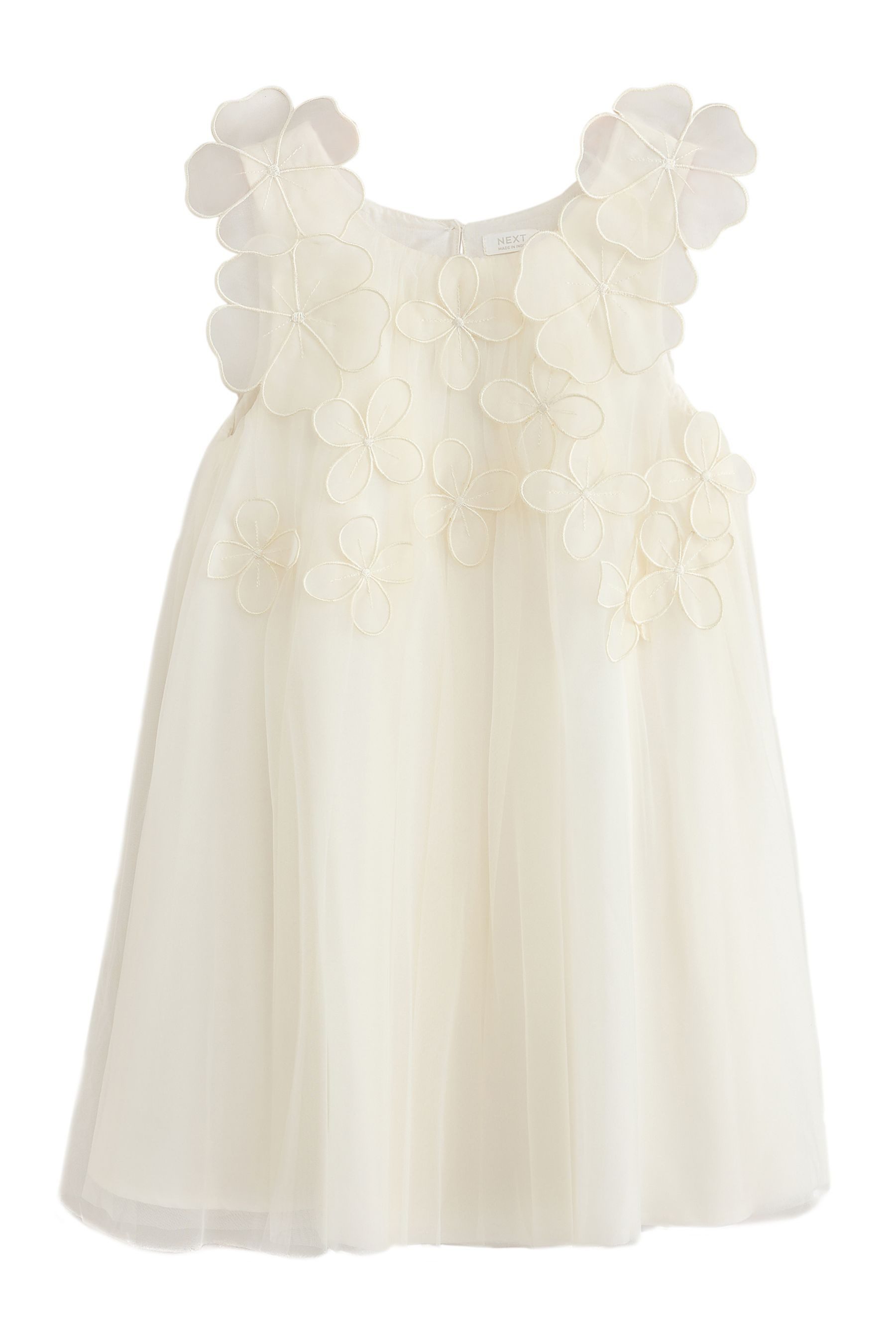 Next Meshkleid Mesh-Kleid mit 3D-Blumen, Blumenmädchen (1-tlg)