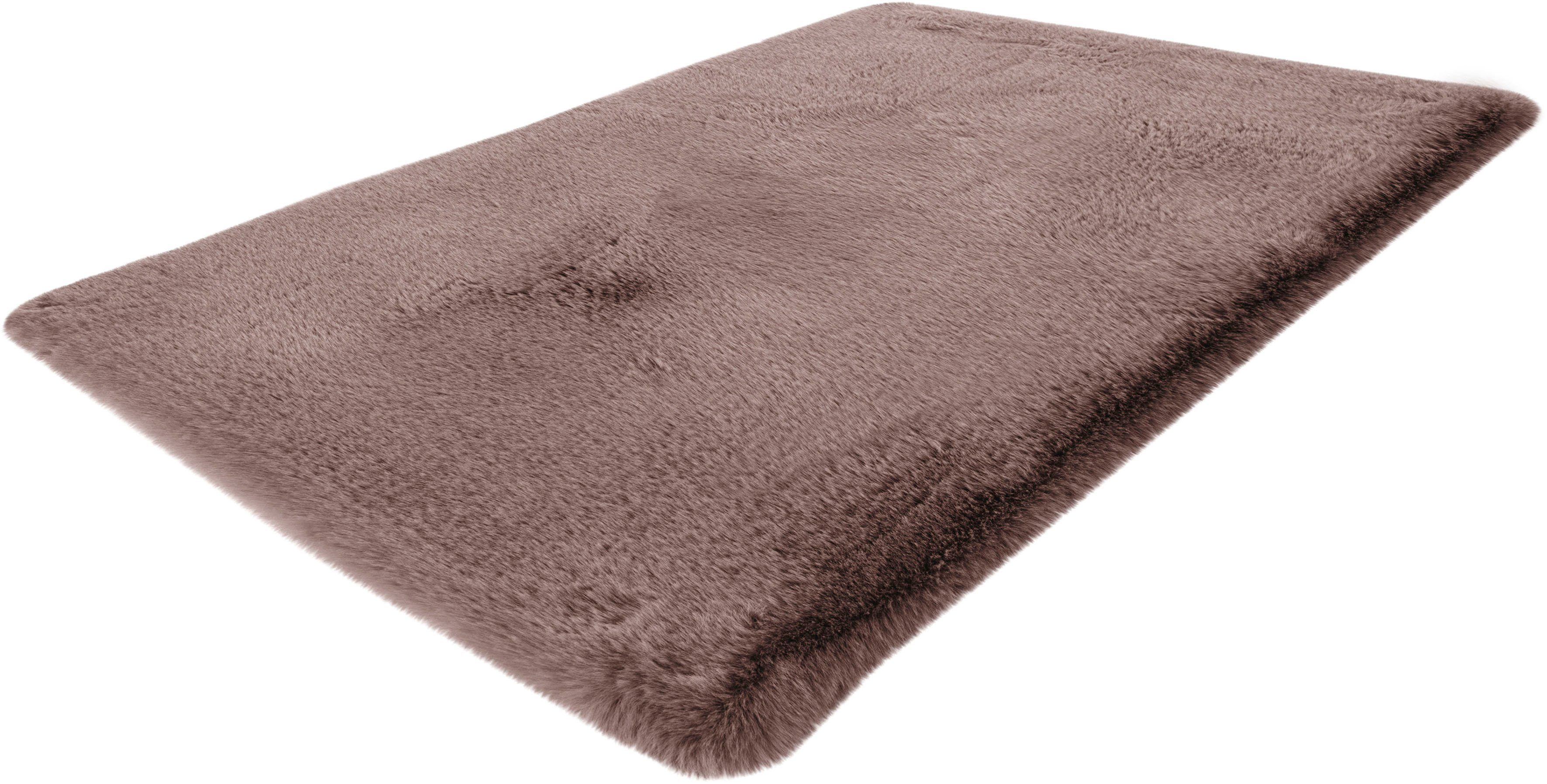 Kayoom Badematte Rabbit, Höhe 22 mm, rutschhemmend beschichtet, fußbodenheizungsgeeignet, Polyester, rechteckig, weiche Kaninchenfell Haptik, Badezimmer, Kinderzimmer, Schlafzimmer