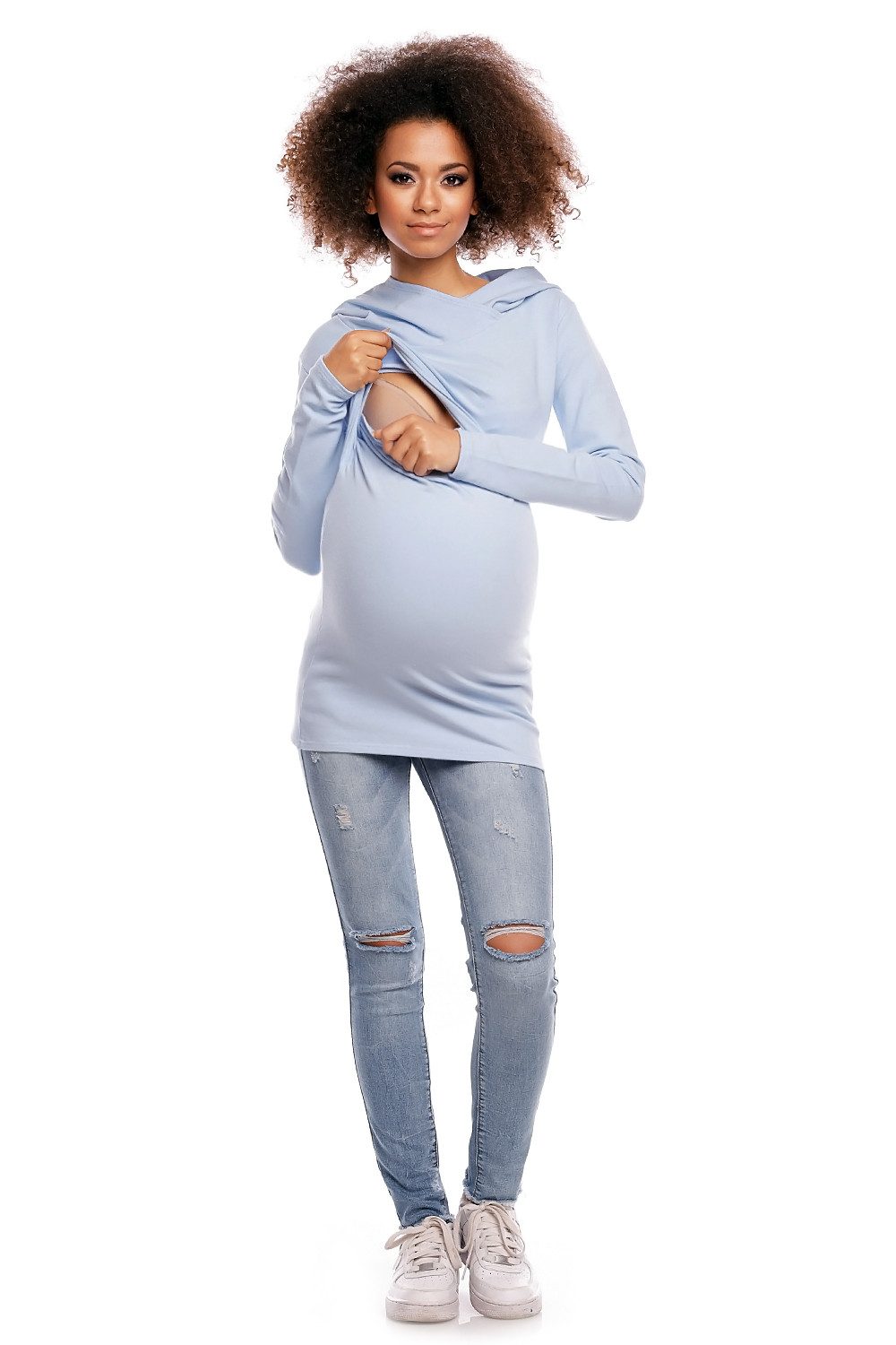 PeeKaBoo Umstandssweatshirt Stillshirt Umstandsshirt mit Kapuze günstig online kaufen