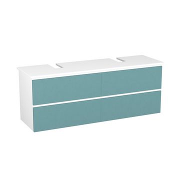 GARLIVO Waschbeckenunterschrank GLB-160 mit Schubladen, Badezimmer Waschtischunterschrank, Grün Breite 160cm, Soft-Close, Push-to-Open/ Tip-On, Hängend