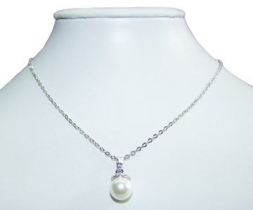 LUISIA® Kette mit Anhänger Halskette mit Perlen Anhänger und Kristallen von Swarovski® (1-tlg., inkl. Schmuckbox)