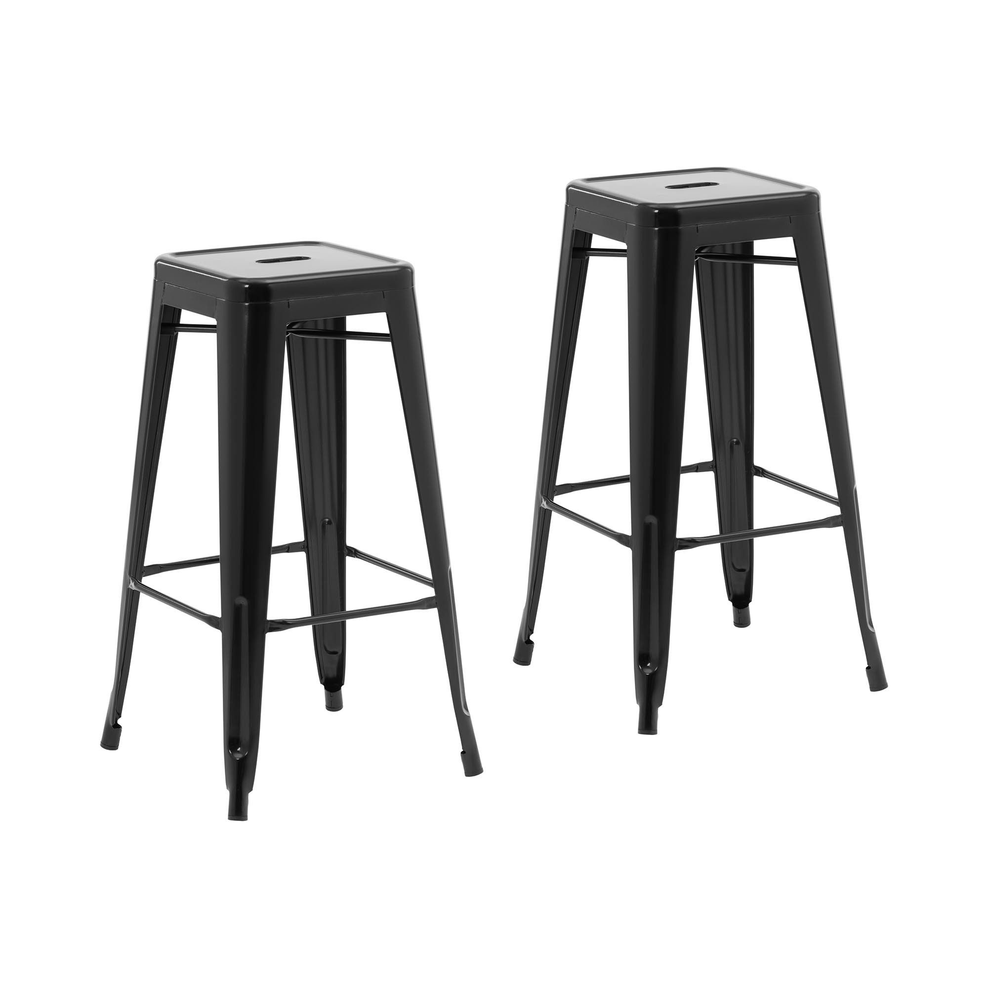 Royal Catering Barhocker 2er-Set Barstuhl Schwarz günstig online kaufen