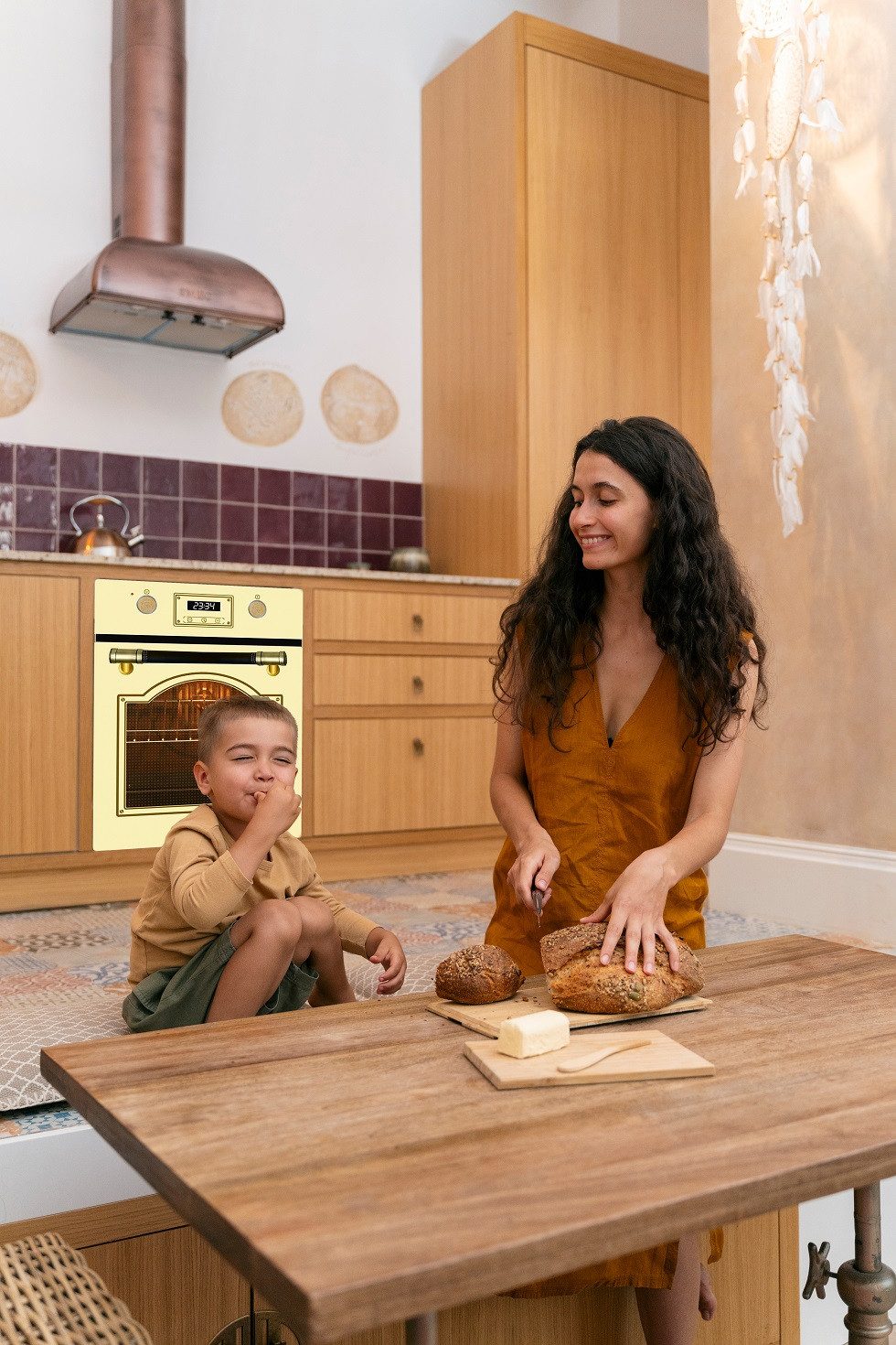 Kaiser Küchengeräte Einbaubackofen EH 4796 ElfAD/5 Jahres Garantie, mit 1-fach-Teleskopauszug, Retro Backofen Einbaubackofen 45 cm, Autark, 50 L, 9 Funktionen