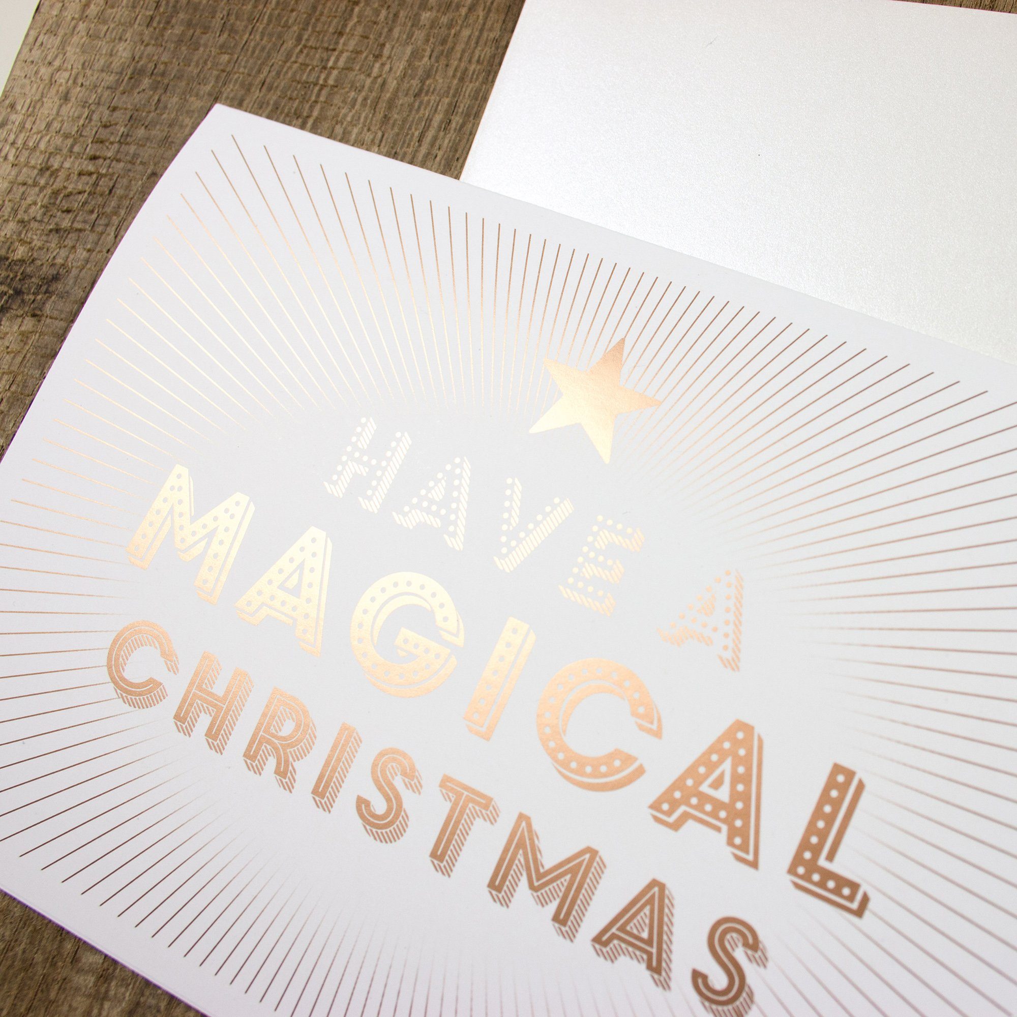 Bow & Hummingbird Magical in Grußkarten Weiß) Grußkarte Christmas (Umschlag