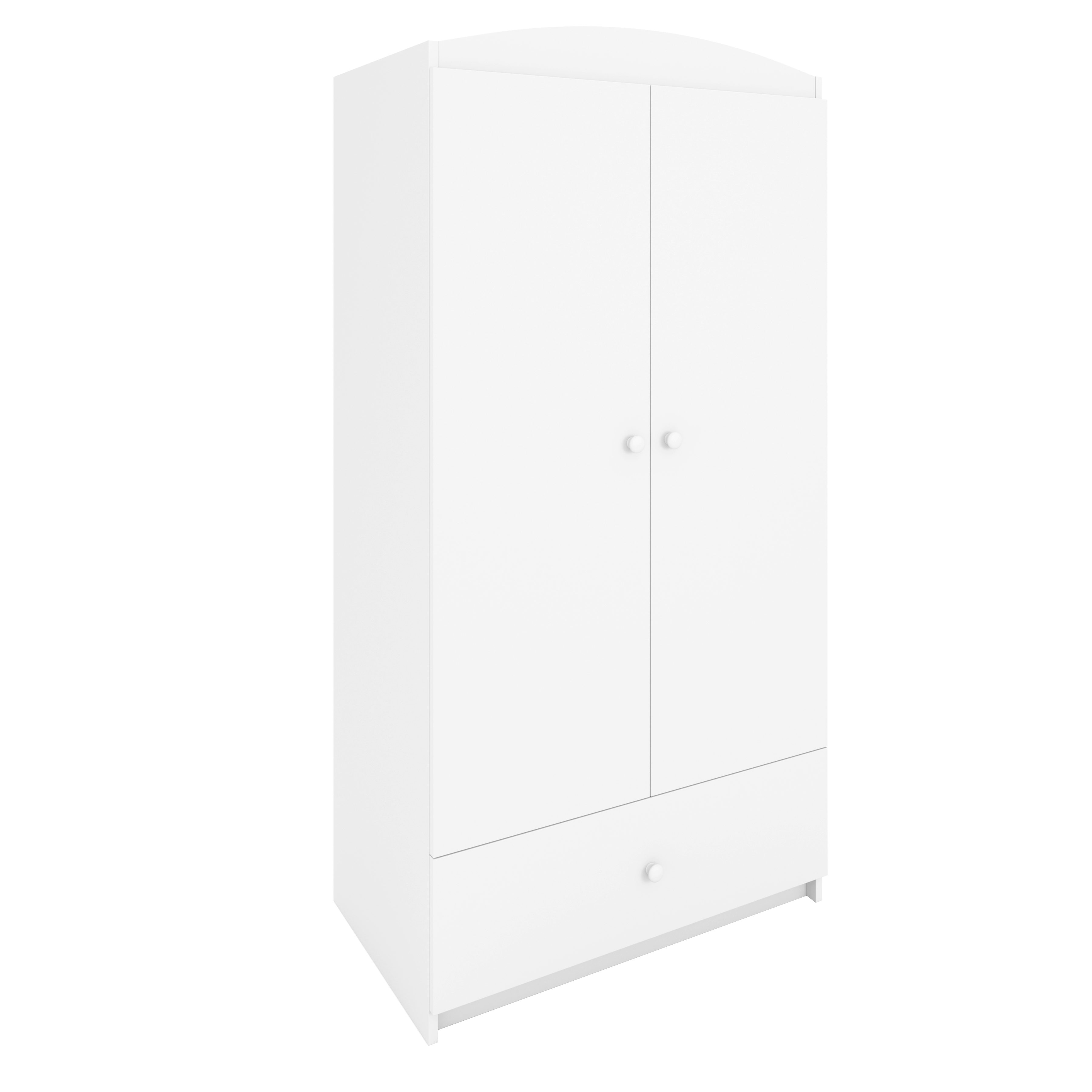 Raumhirsch Furniture Kinderkleiderschrank ohne Motiv - Kleiderschrank für Kinder (Kinderzimmerschrank in schlichtem Design, Mit Ablagefächern & Kleiderstange) modernes, minimalistisches Design, verschiedene Farben & Designs