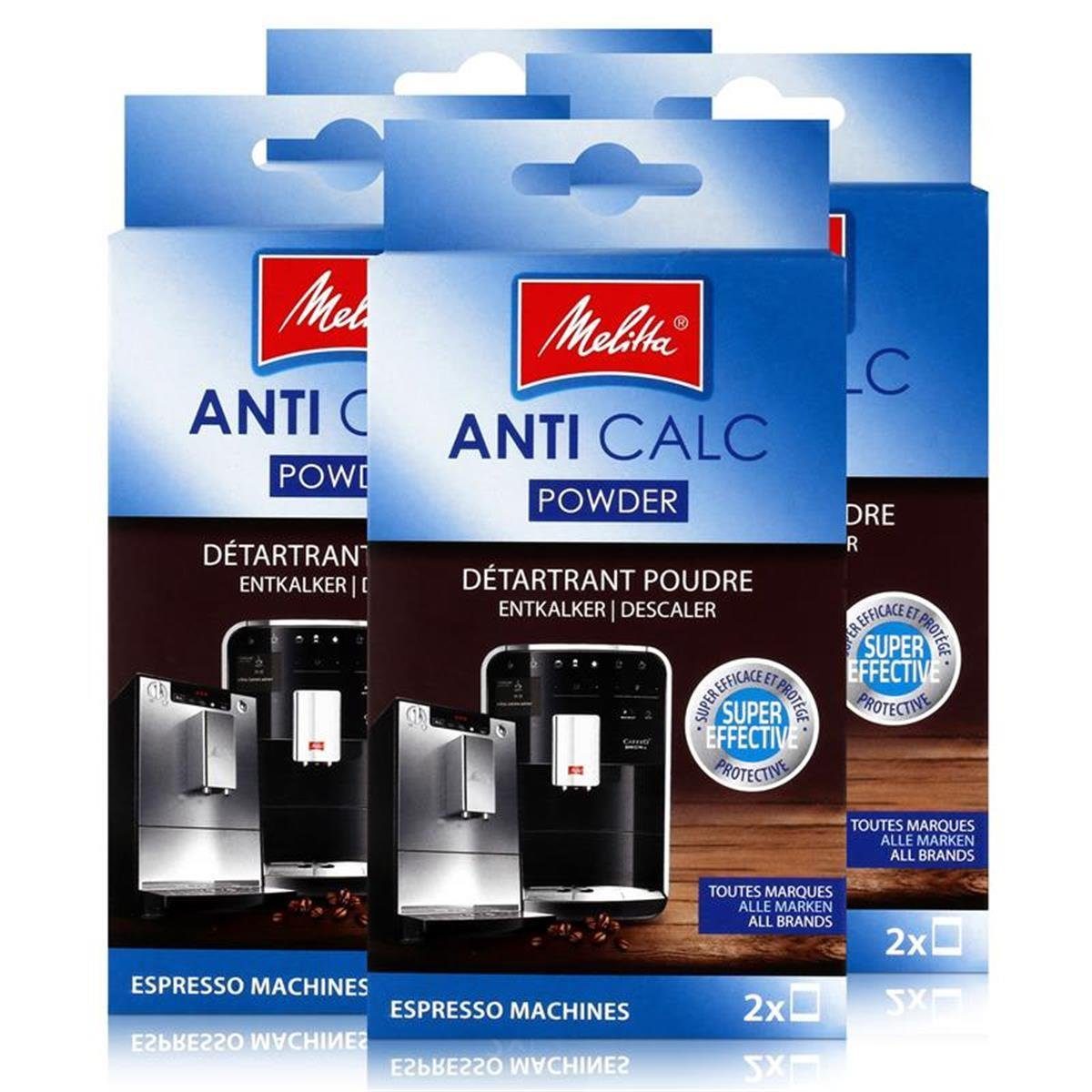Melitta Melitta Anticalc Espresso Machines Entkalker Pulver 2x40g (4er Pack) Entkalker