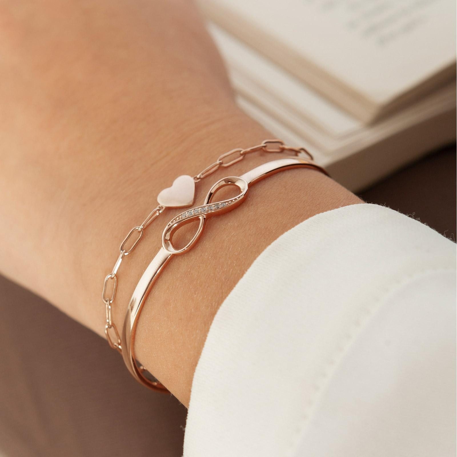 Amoonic Armband Damen Infinity Armband Sterling Silber 925 mit Zirkonia Sil günstig online kaufen
