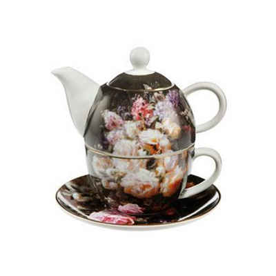 Goebel Teekanne Stillleben mit Rosen Tea for One Artis Orbis, (Stück, 1 Teekanne mit Tasse), Teekanne Teetasse