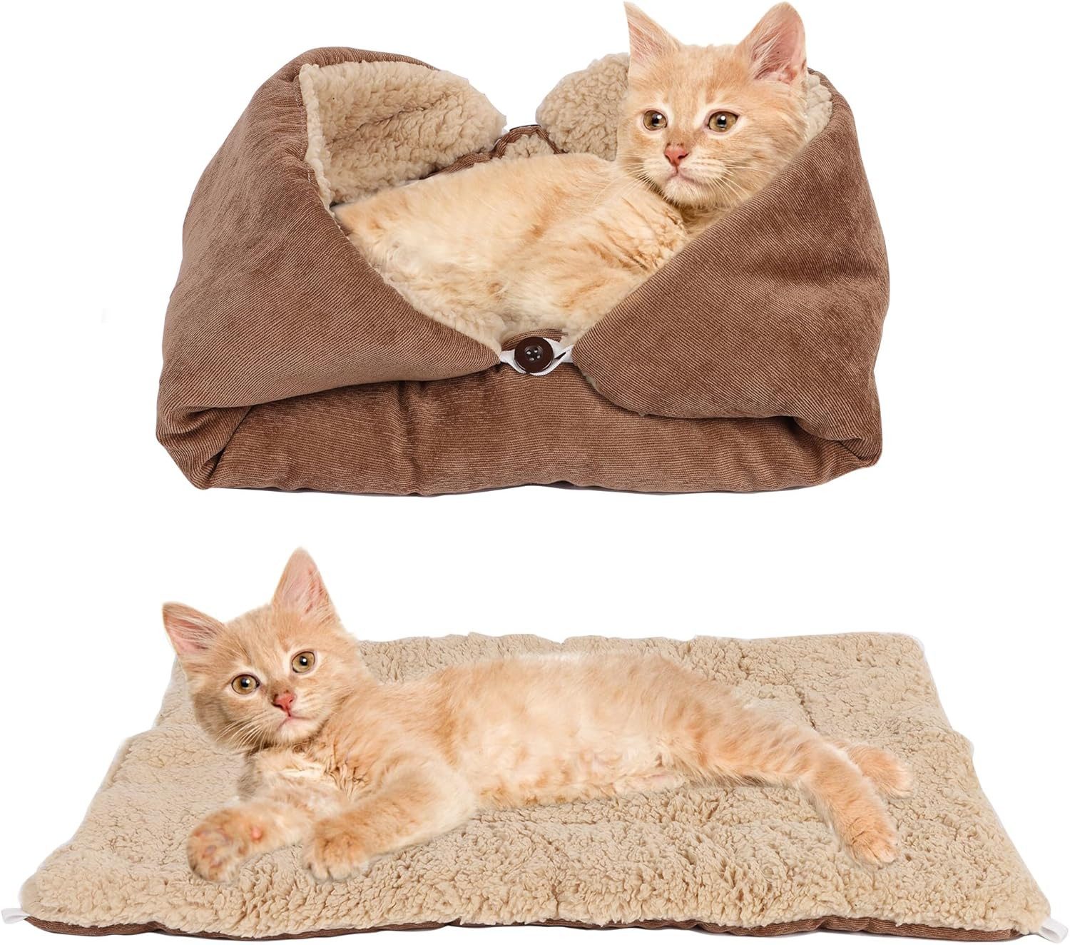 Coonoor Tierbett Katzenbett Matte, 3 in 1 Katzenkissen,Waschbar Katzenbett günstig online kaufen