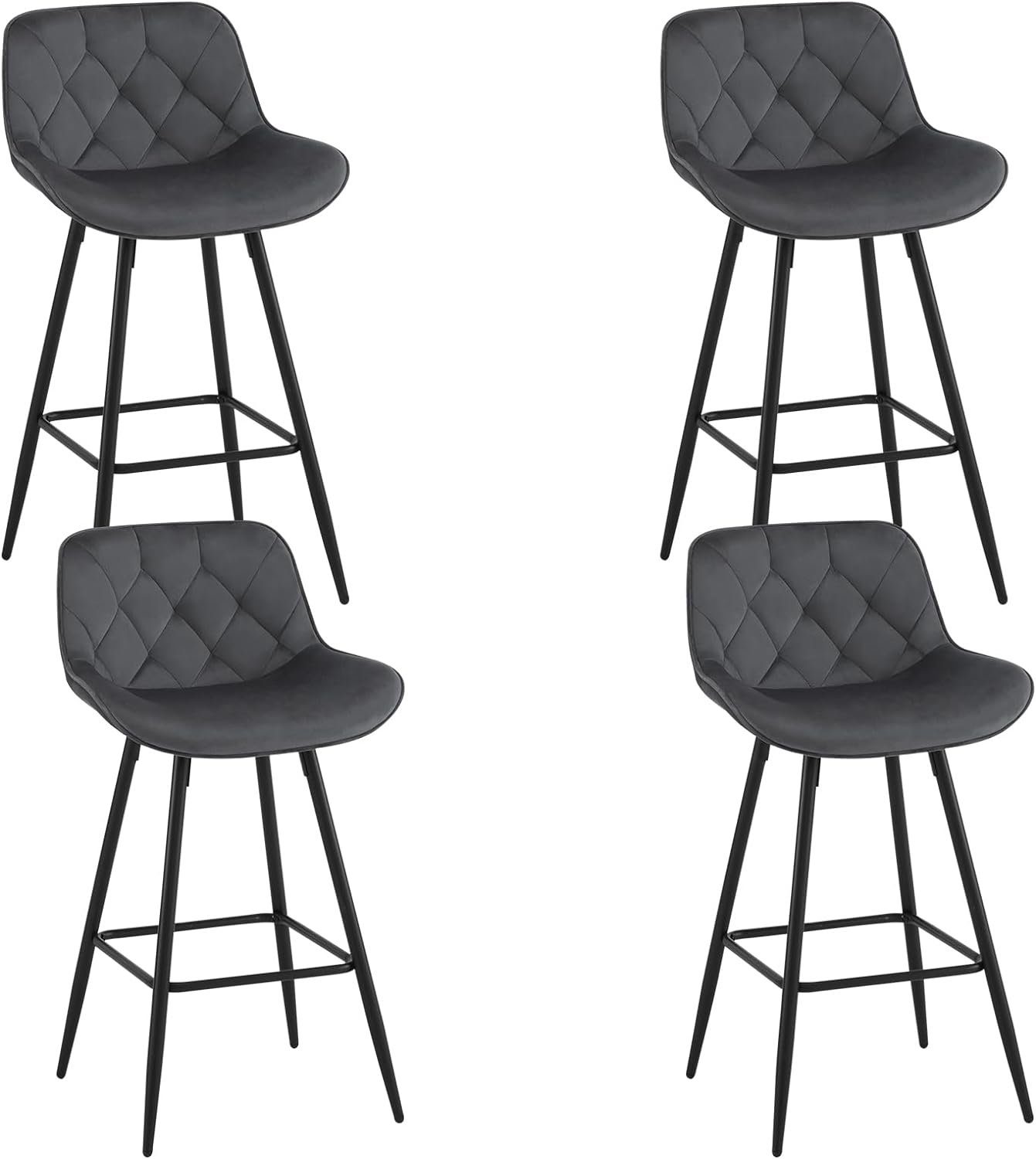 EUGAD Barhocker (4 St), Samt Barstühle, günstig online kaufen