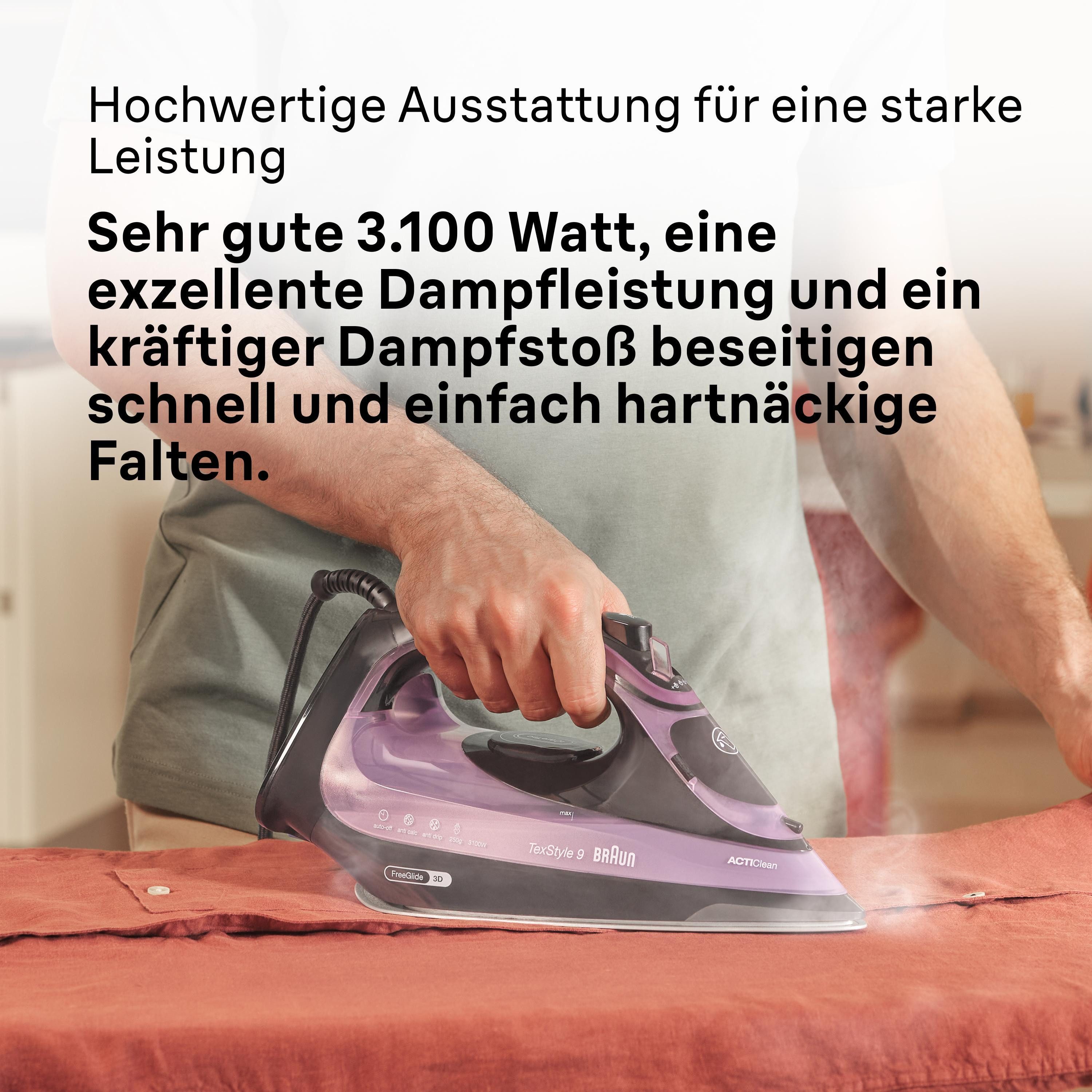 Braun Dampfbügeleisen Dampfbügeleisen 3100W mit 250g/min Dampf, 330ml – Bild 5 von 5