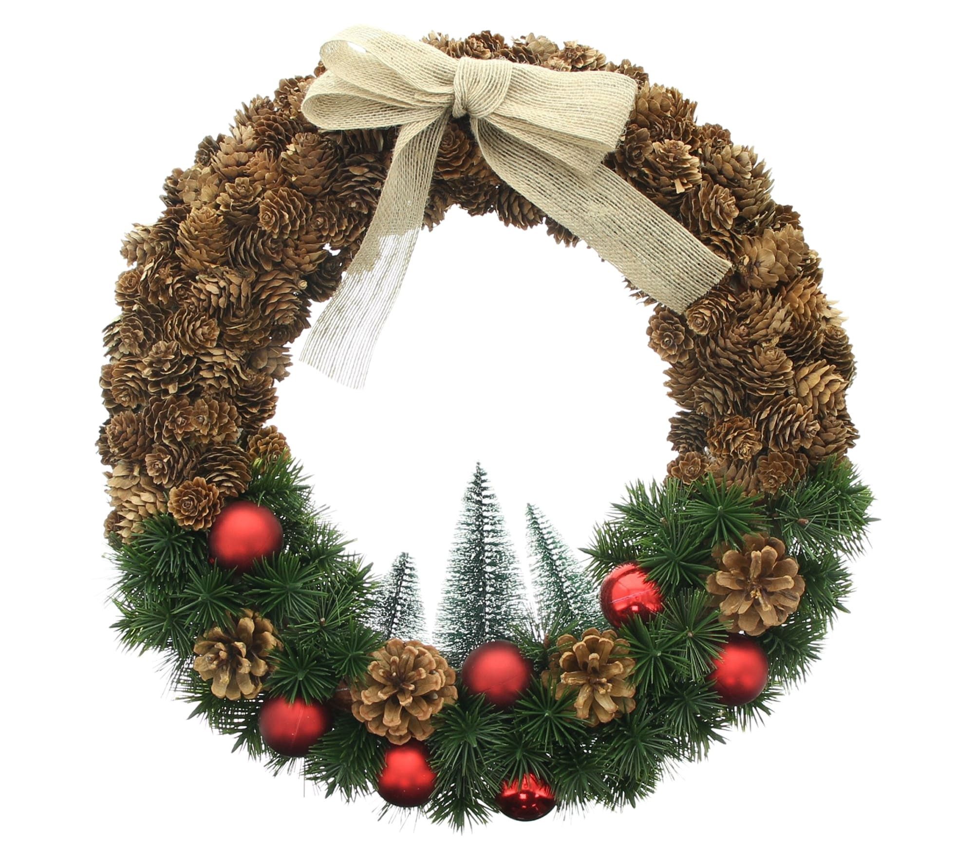 Dekoleidenschaft Dekokranz "Weihnachtszeit" Türkranz Ø 43 cm groß, Wandkranz, Weihnachtskranz, Weihnachtsdeko, Weihnachtstürkranz