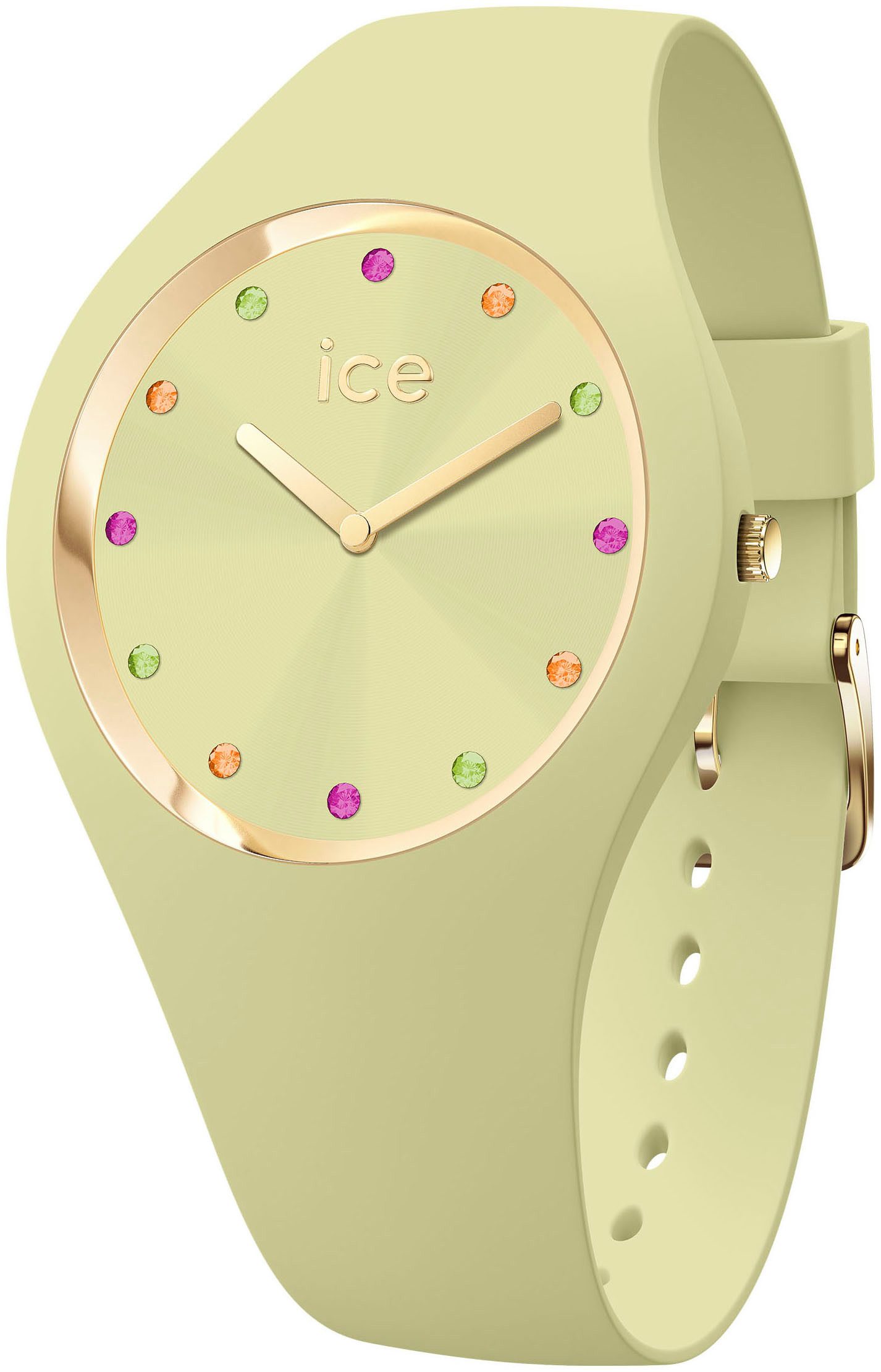 ice-watch Quarzuhr ICE cosmos - Small+ - 2H (colour stones) 022361, Armbanduhr, Damenuhr, Silikonarmband, analog