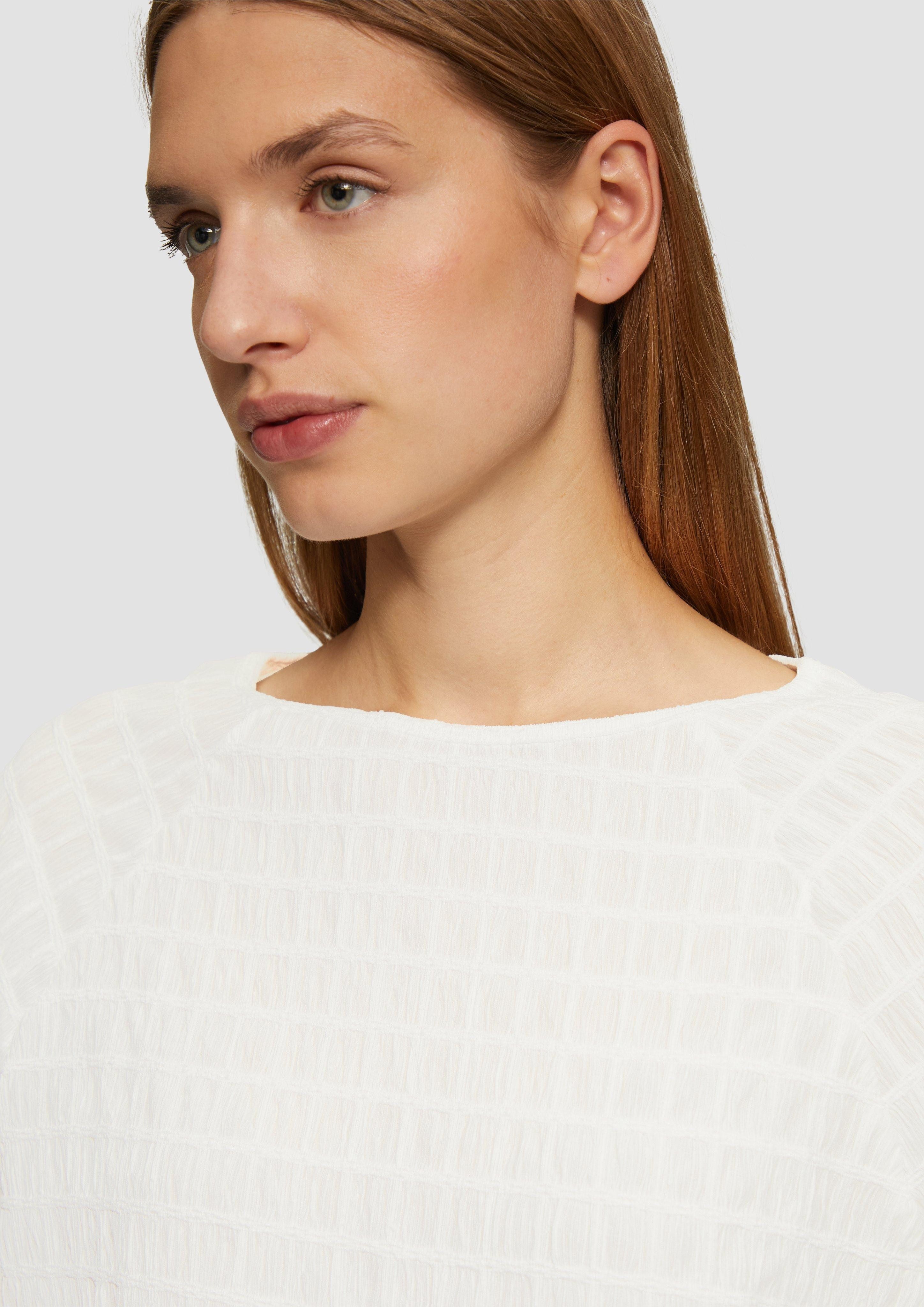 s.Oliver Langarmshirt Strukturiertes Jersey-Shirt mit Raglan-Ärmeln günstig online kaufen
