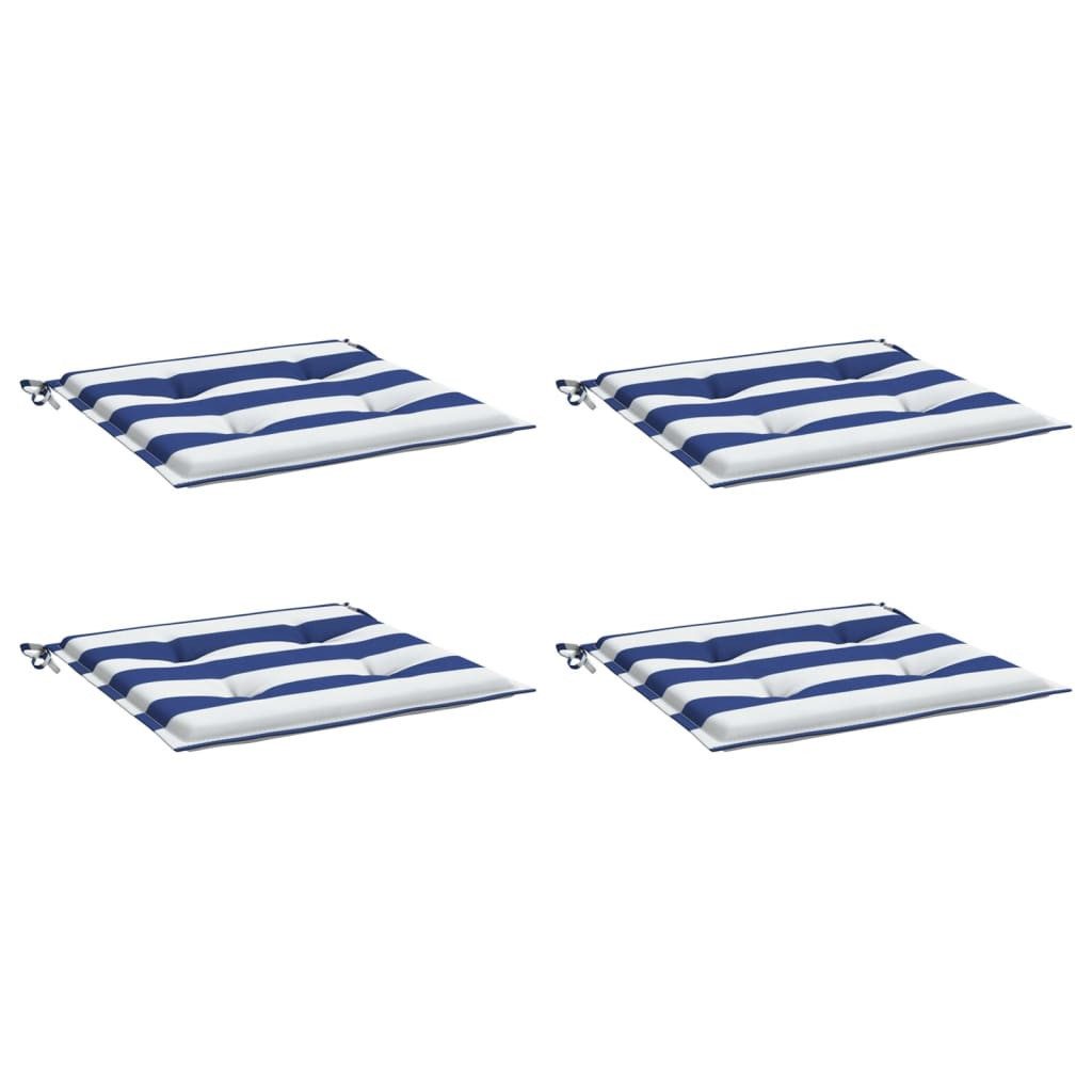 vidaXL Sitzauflage Gartenstuhl-Kissen 4 Stk. Blau günstig online kaufen