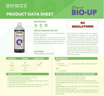 Trend Line Pflanzendünger BioBizz Grow Bio-Up pH-Regulator 250 ml, Bio