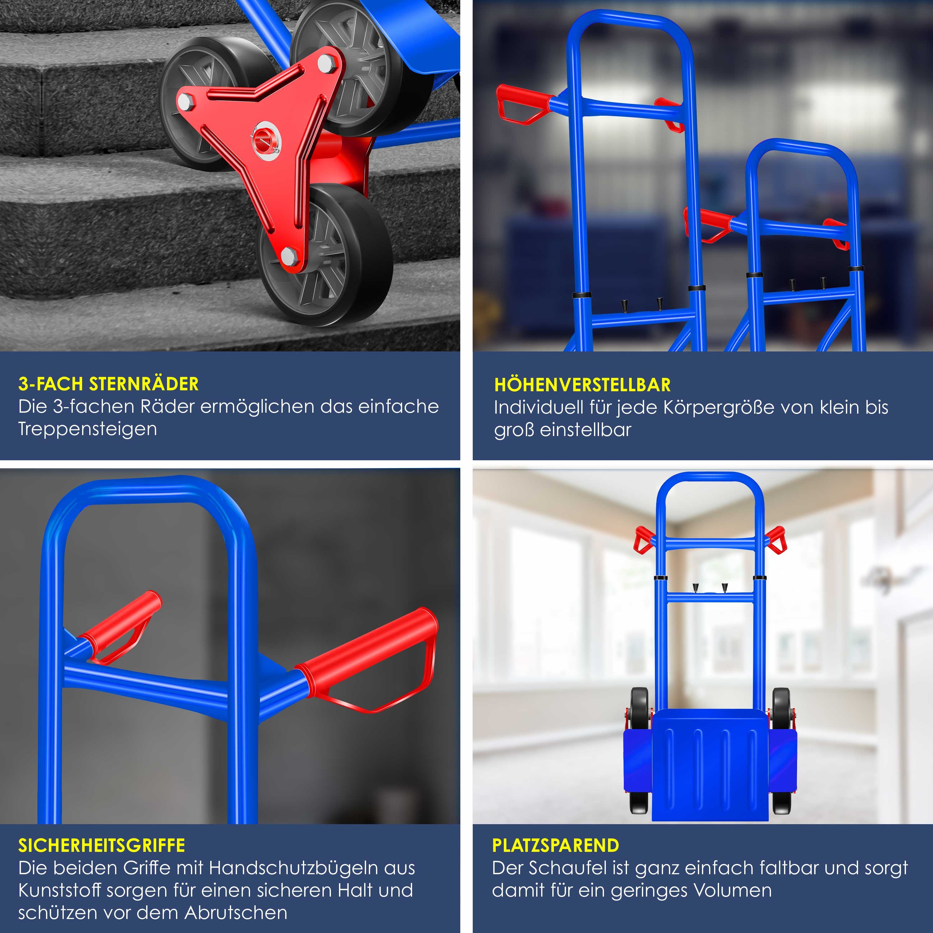 MASKO Sackkarre, Treppenkarre Sackkarre 200kg Transportkarre Treppensteiger