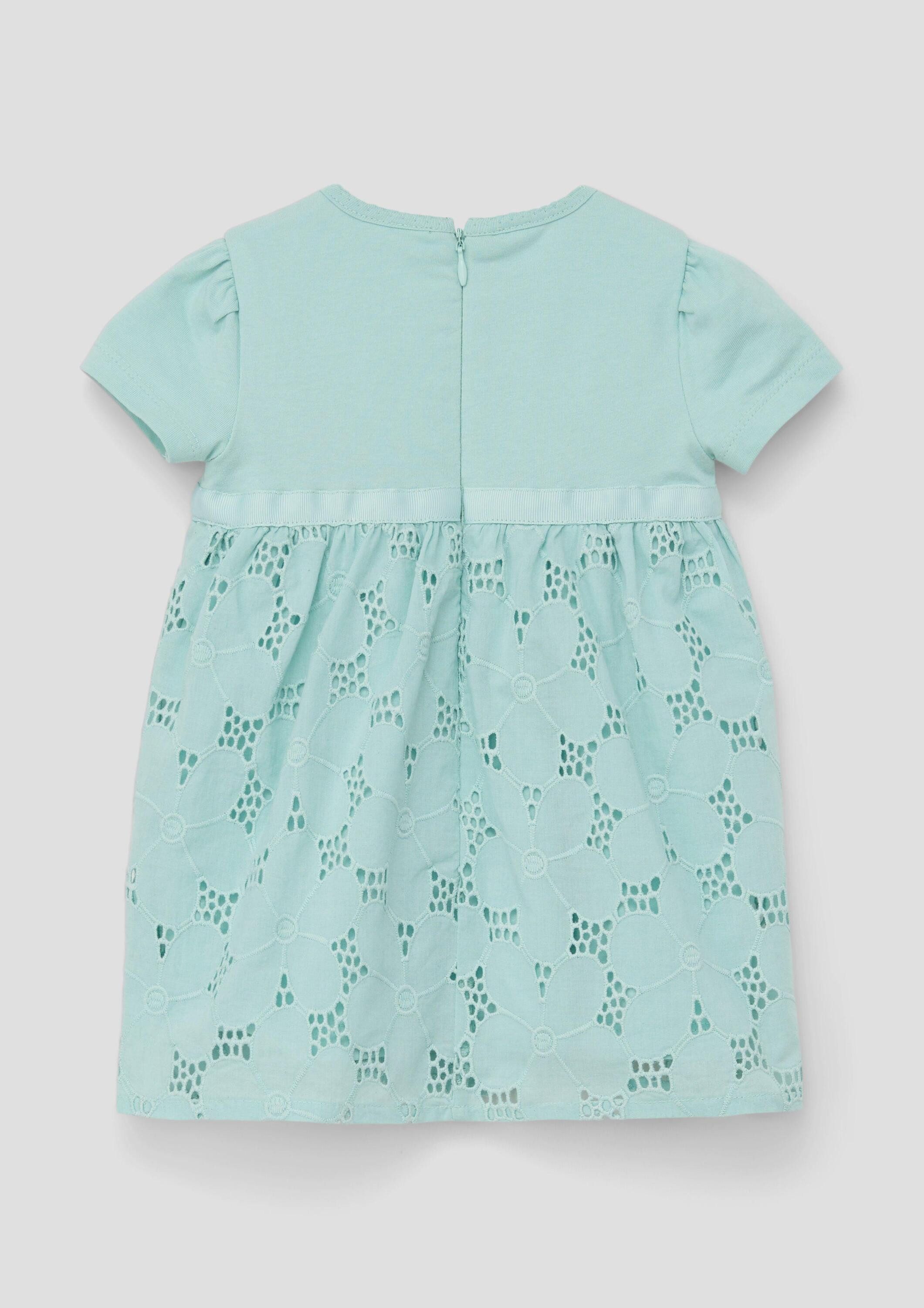 s.Oliver Minikleid Kleid Kleid mit Broderie Anglaise