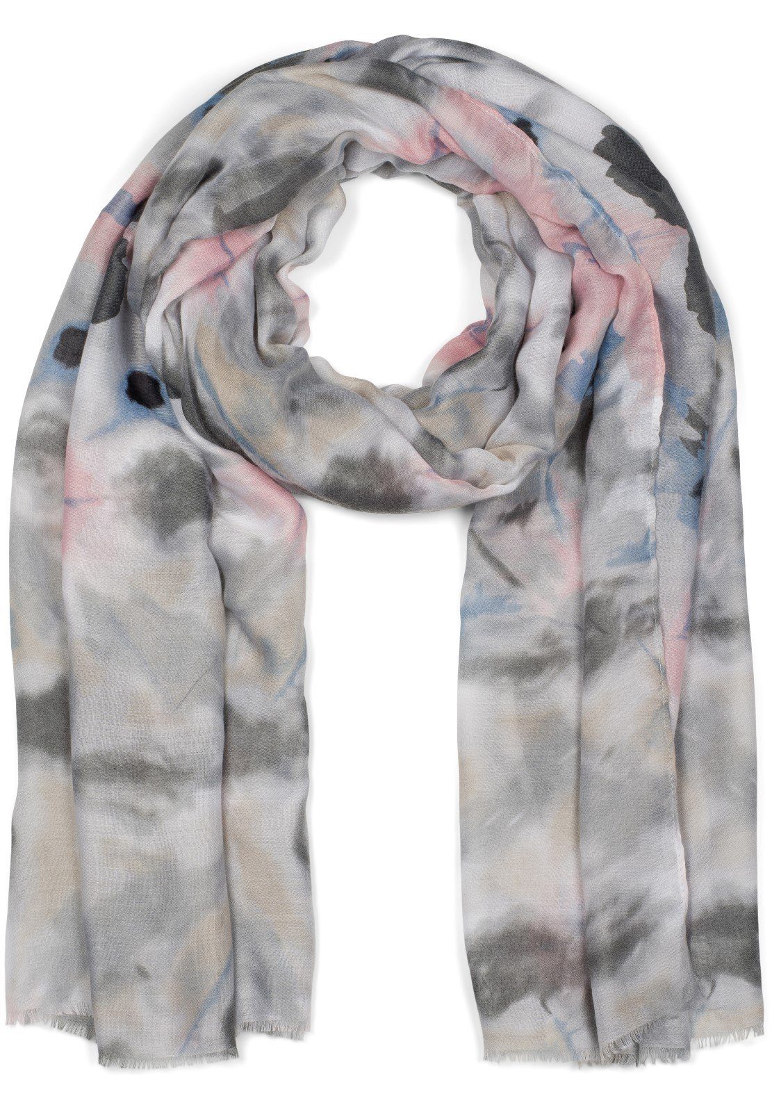 Modeschal Schal mit Batik Blumen Muster