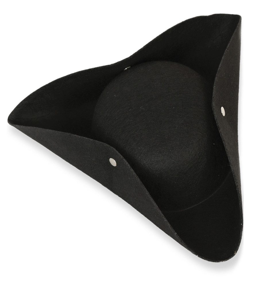 Piraten-Kostüm Dreispitz Piraten Hut Schwarz Halloween Karneval Fasching Gr. 58 cm
